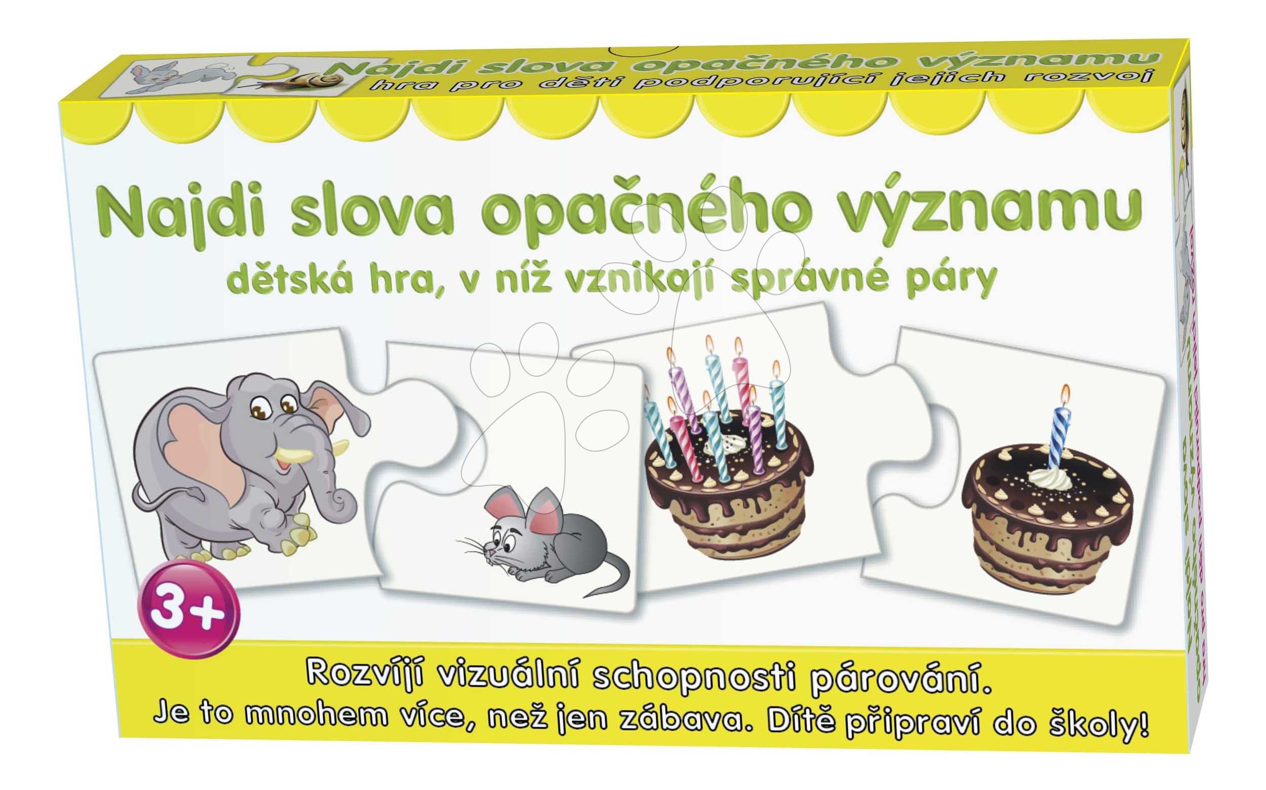 Náučná spoločenská hra Nájdi protiklady Dohány česká verzia