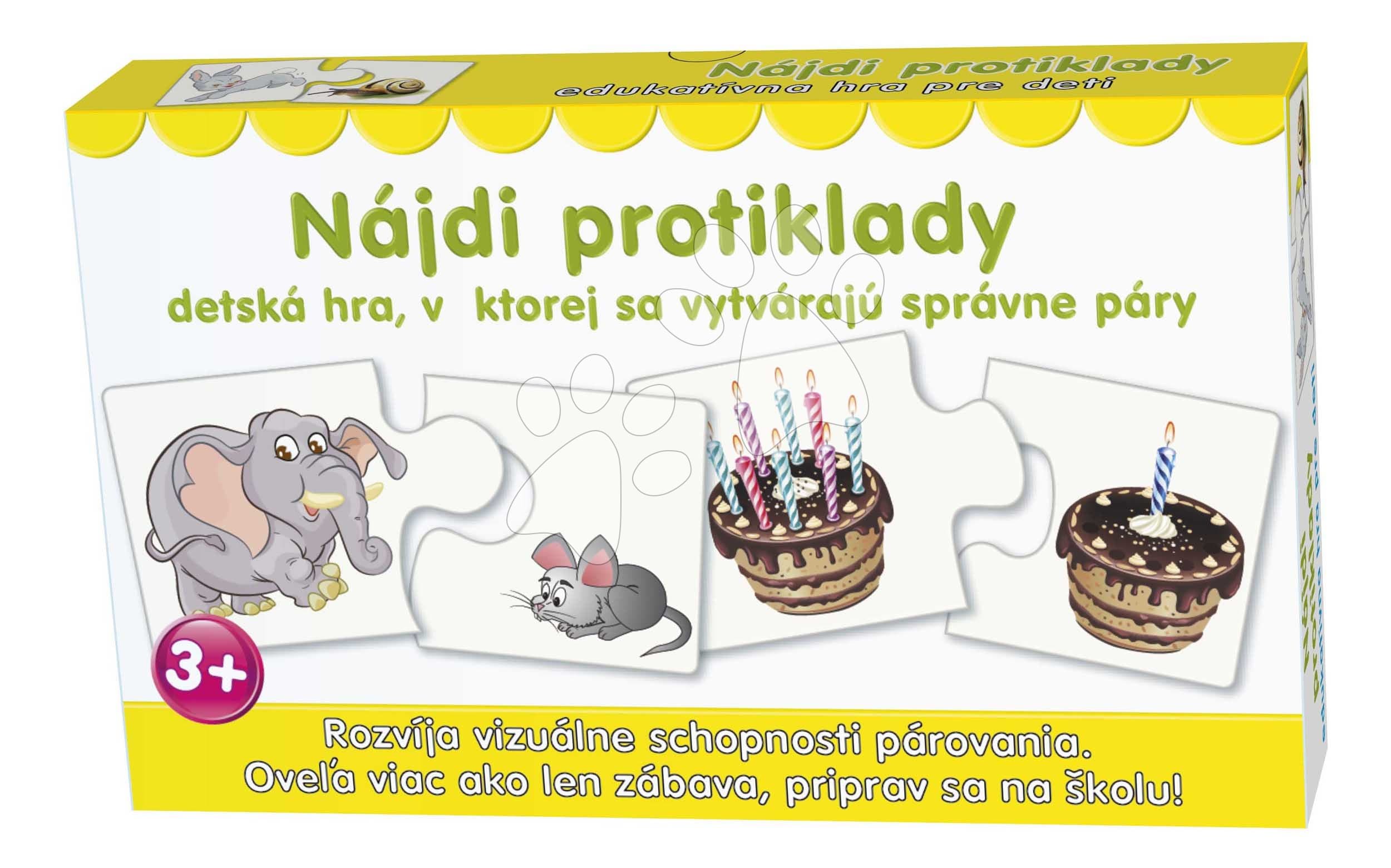 Náučná spoločenská hra Nájdi protiklady Dohány slovenská verzia 1