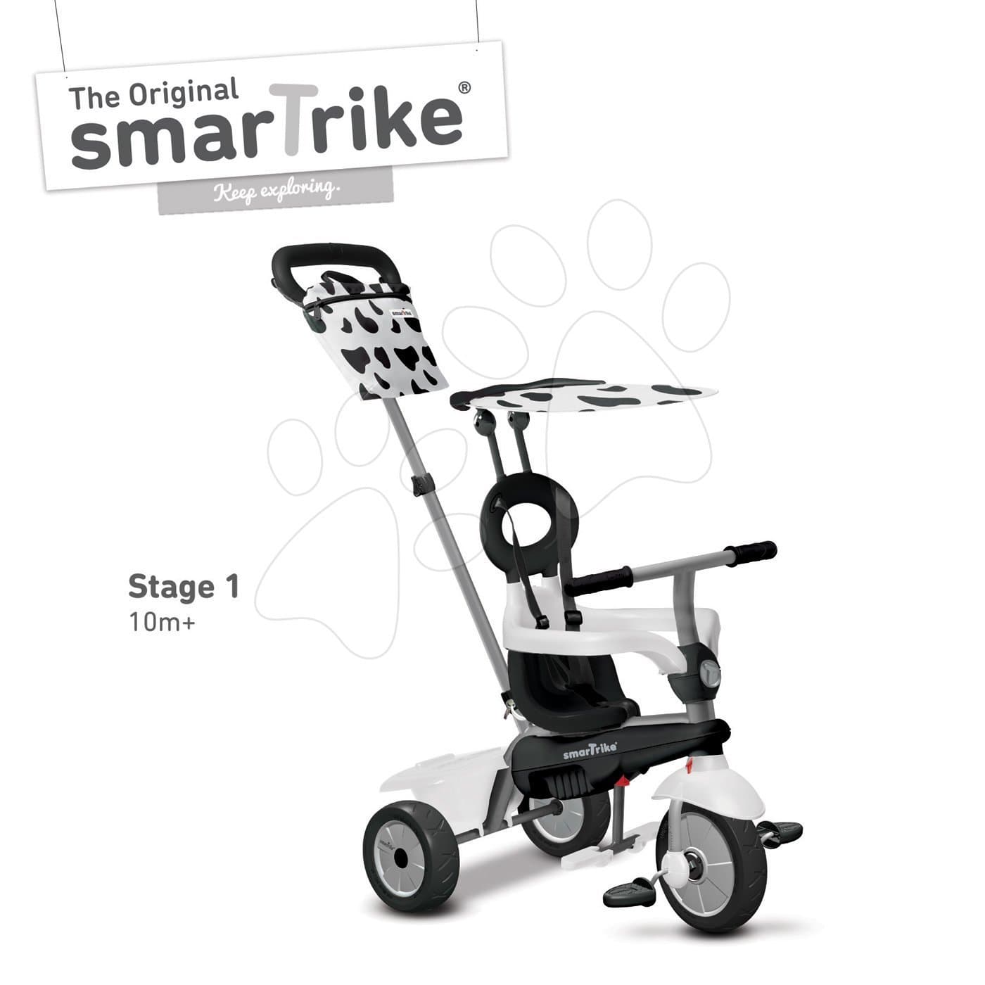 SmarTrike trojkolka Vanilla TouchSteering so slnečníkom 6652400 čierno-biela 1