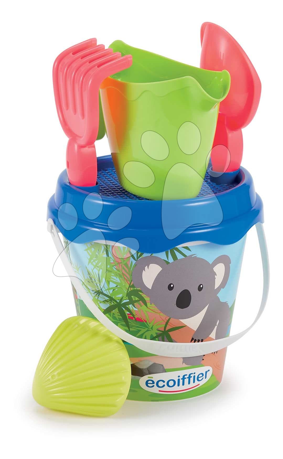 Vedro set 17 cm Koala Écoiffier s IML potlačou a krhličkou od 18 mes