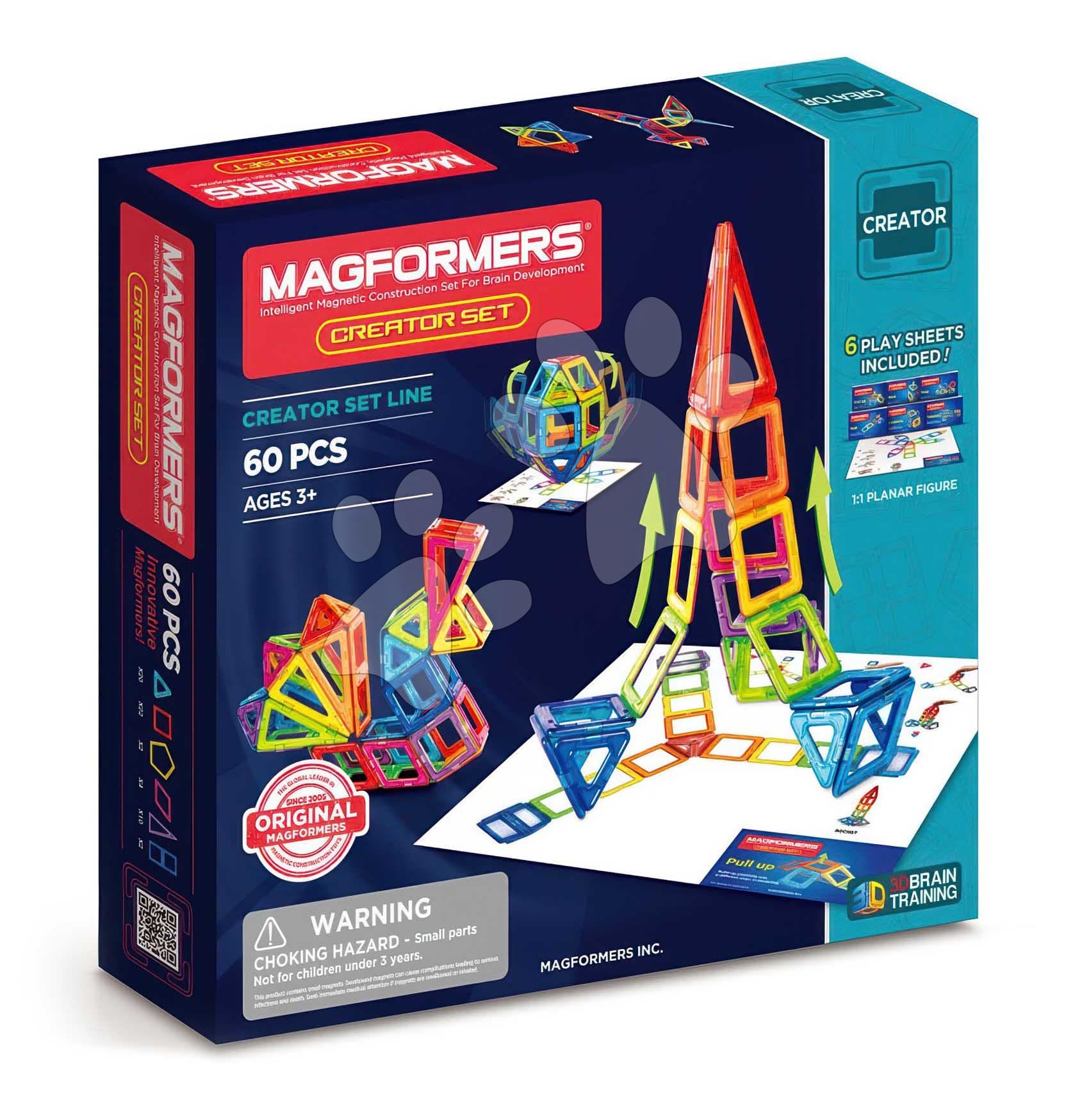 Stavebnica magnetická Tvorca Creator Set Magformers 60 dielov 1