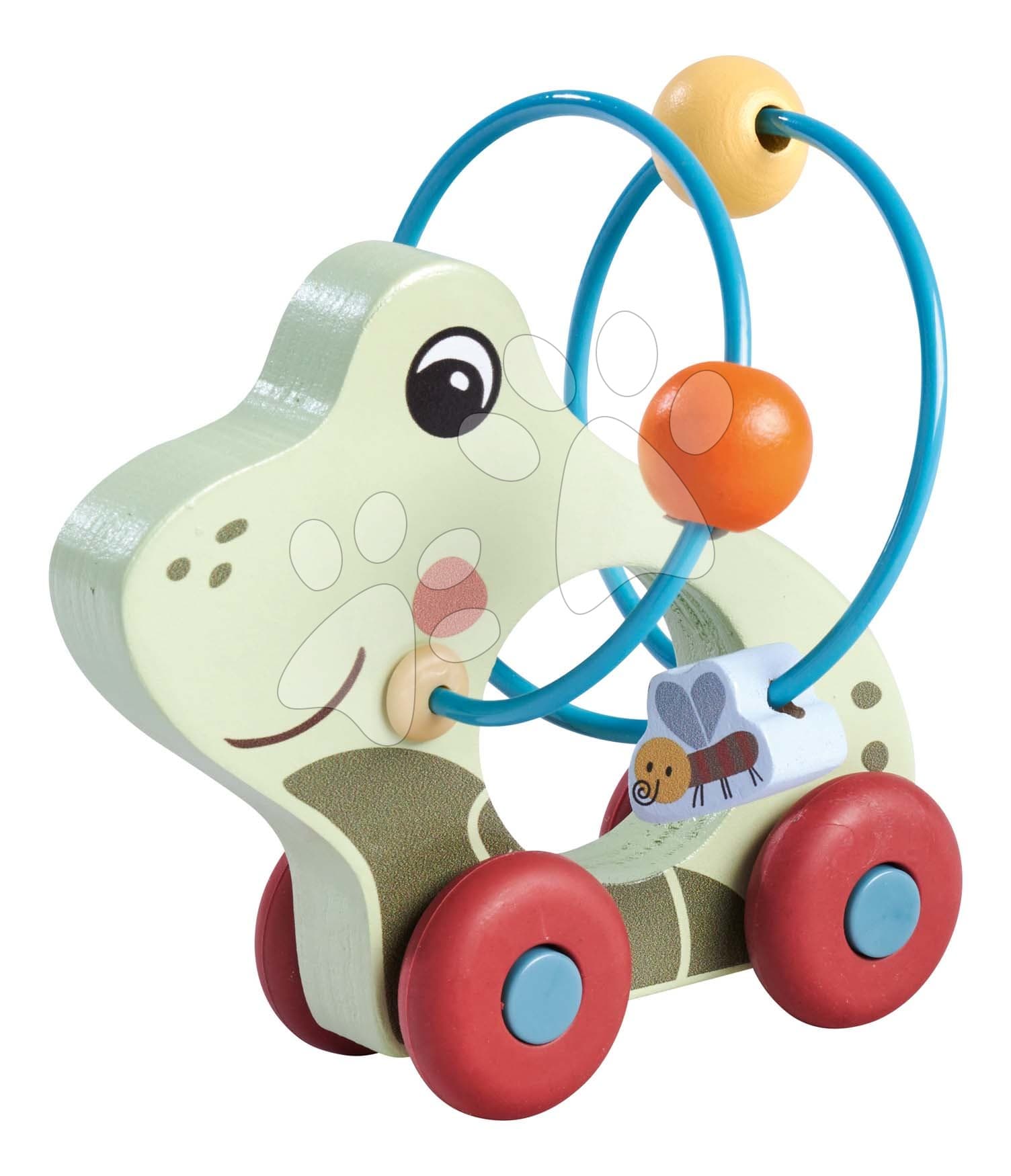 Drevené autíčko žaba s labyrintom Frog with Movement Eichhorn dĺžka 16 cm od 12 mes 1