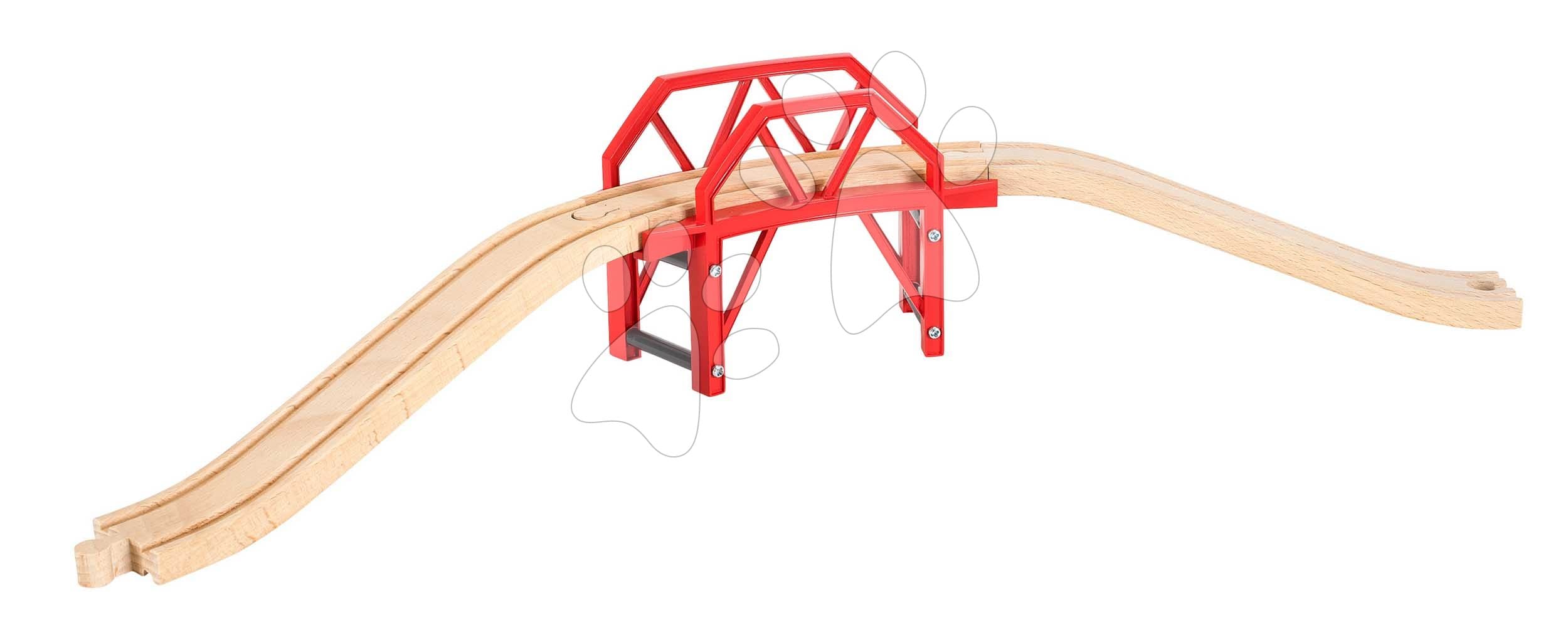 Drevený most so zákrutou Curved Bridge BRIO 4 diely