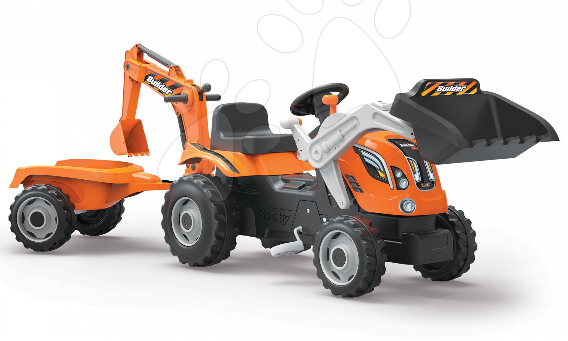 Smoby traktor Builder Max 710110 oranžový 1