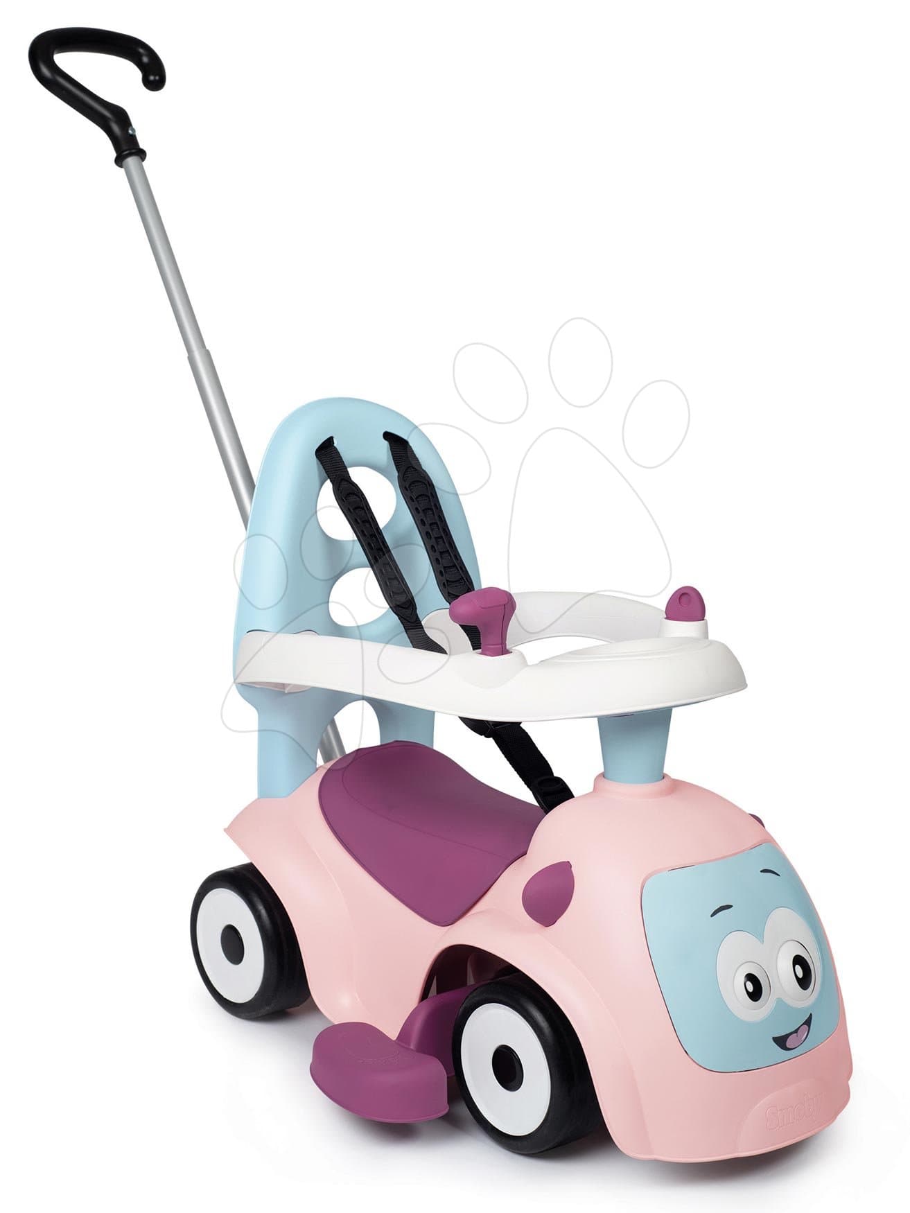 Odrážadlo rozšíriteľné Maestro Ride-On Pink 3in1 Smoby s 3 zvukmi a vodiaca tyč s ohrádkou - magické oči od 6 mes 1