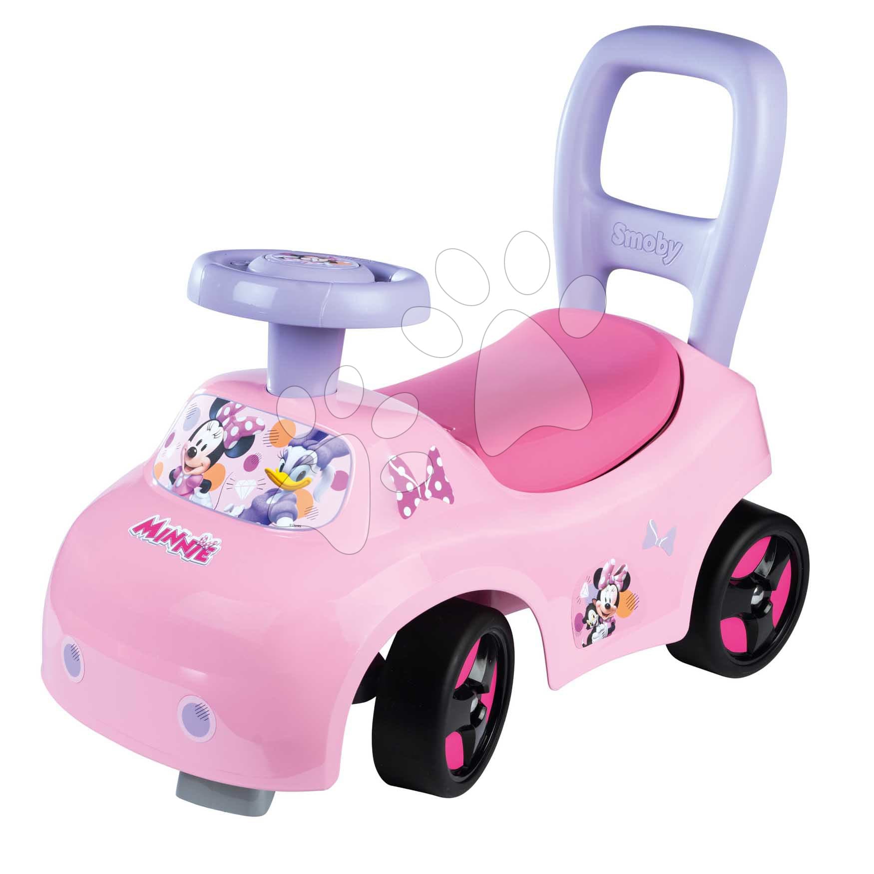 Odrážadlo a chodítko Minnie Auto Ride On Smoby ergonomické s opierkou a úložným boxom pod sedadlom od 10 mes