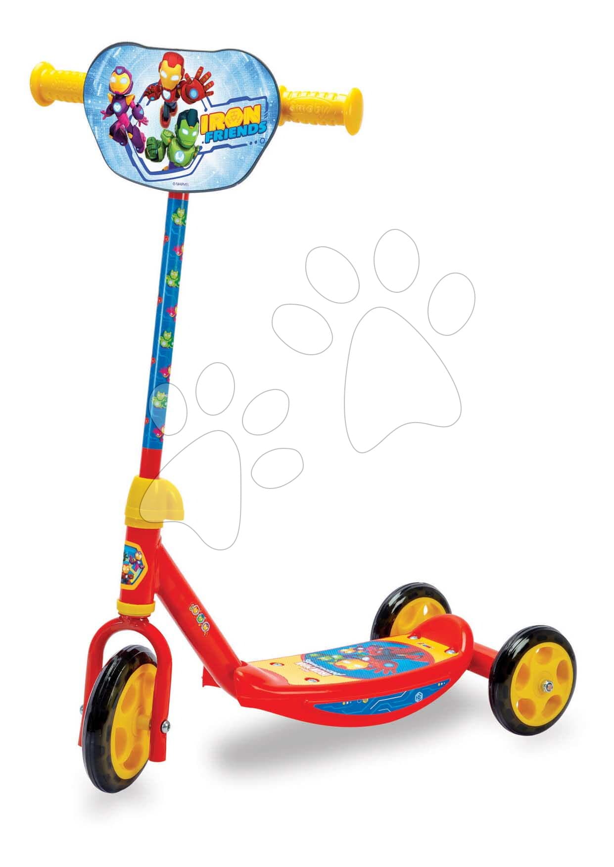 Kolobežka trojkolesová Iron Man 3 Wheels Scooter Smoby protišmyková s výškovo nastaviteľnými riadidlami max. 67 cm 1