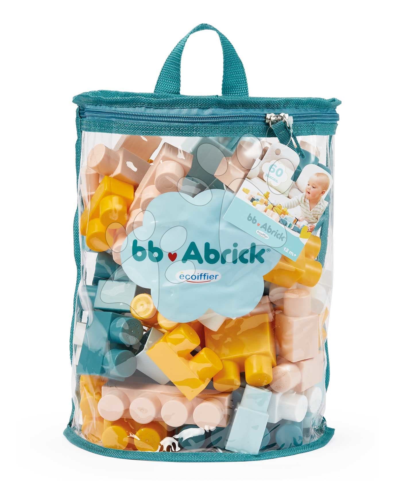 Stavebnica v taške BB Abrick Écoiffier 60 kociek od 18 mes 1
