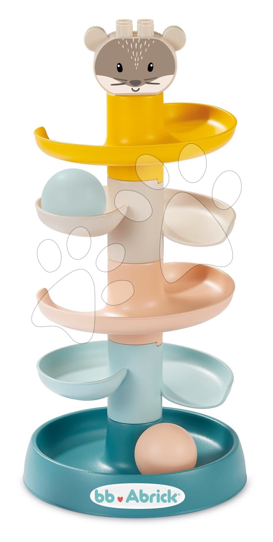 Didaktická šmykľavka Baby Tower BB Abrick Écoiffier s 2 loptičkami pre rozvoj jemnej motoriky od 6 mes