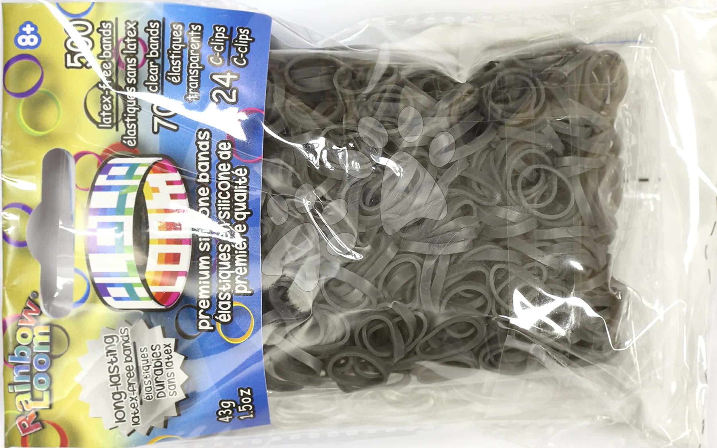 Gumičky Alpha Bands Rainbow Loom 500 ks sivé od 6 rokov