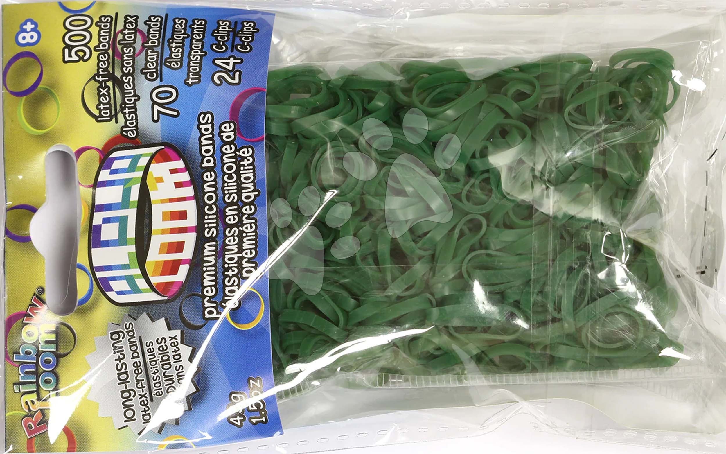 Gumičky Alpha Bands Rainbow Loom 500 ks tmavozelené od 6 rokov