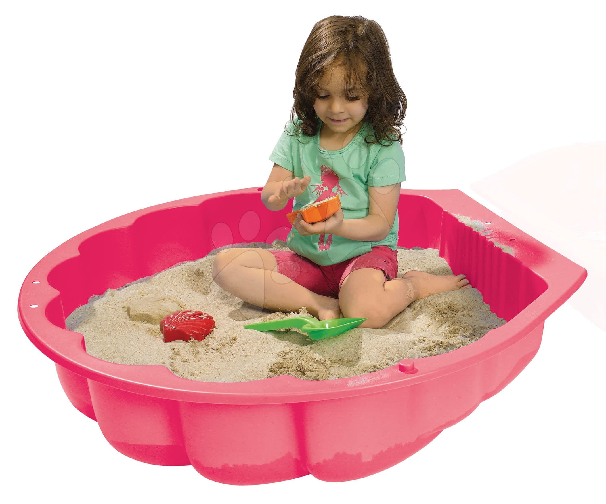 Pieskovisko mušľa Watershell Pink BIG na vodu a piesok 100 litrov ružové 88*75*22 cm od 12 mes