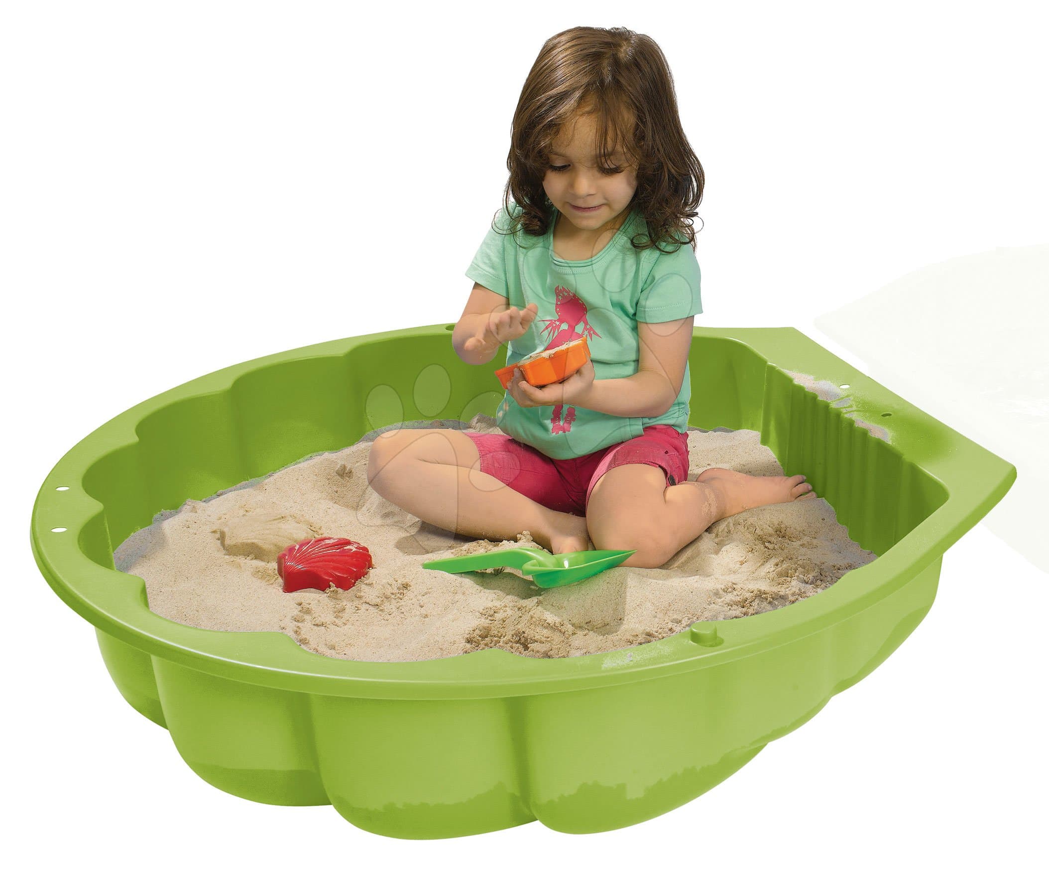 Pieskovisko mušľa Watershell Green BIG na vodu a piesok 100 litrov zelené 88*75*22 cm od 12 mes