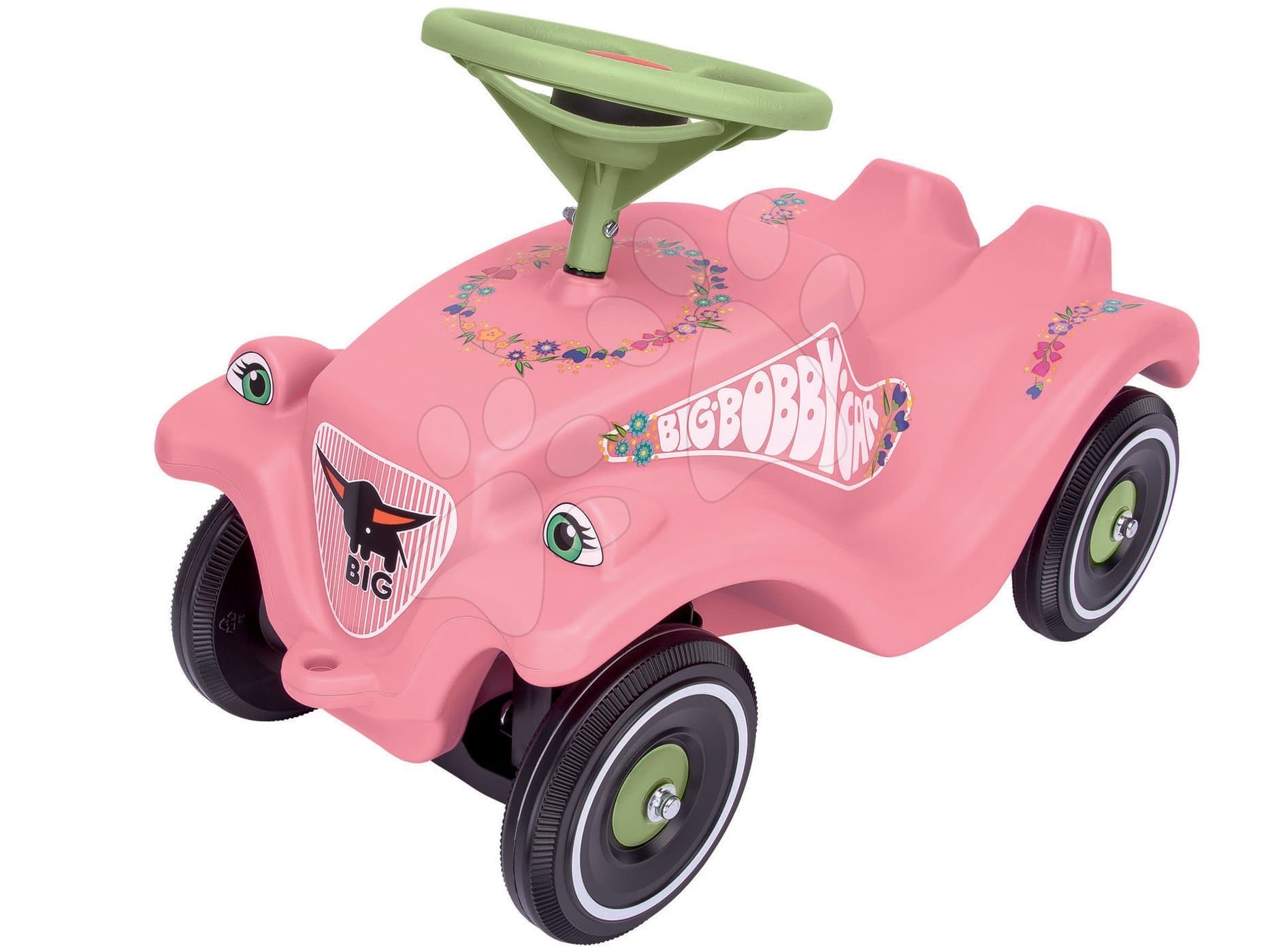 Big odrážadlo auto Flower Bobby Car Classic s klaksónom 56110 ružové 1