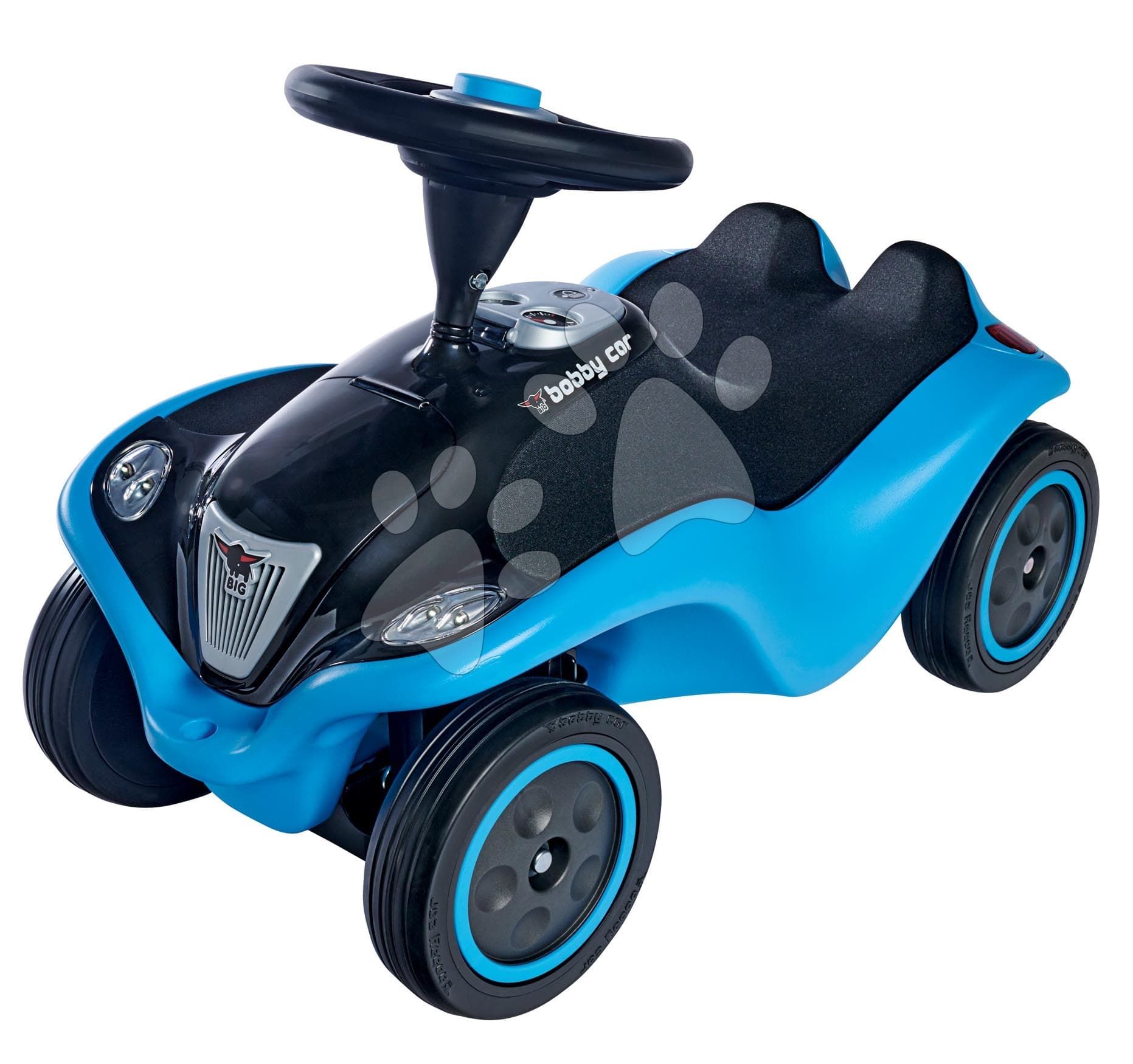 Odrážadlo auto Next Bobby Car Blue BIG modro-čierne so zvukom svetlom a špeciálnym nárazníkom od 12 mes 1