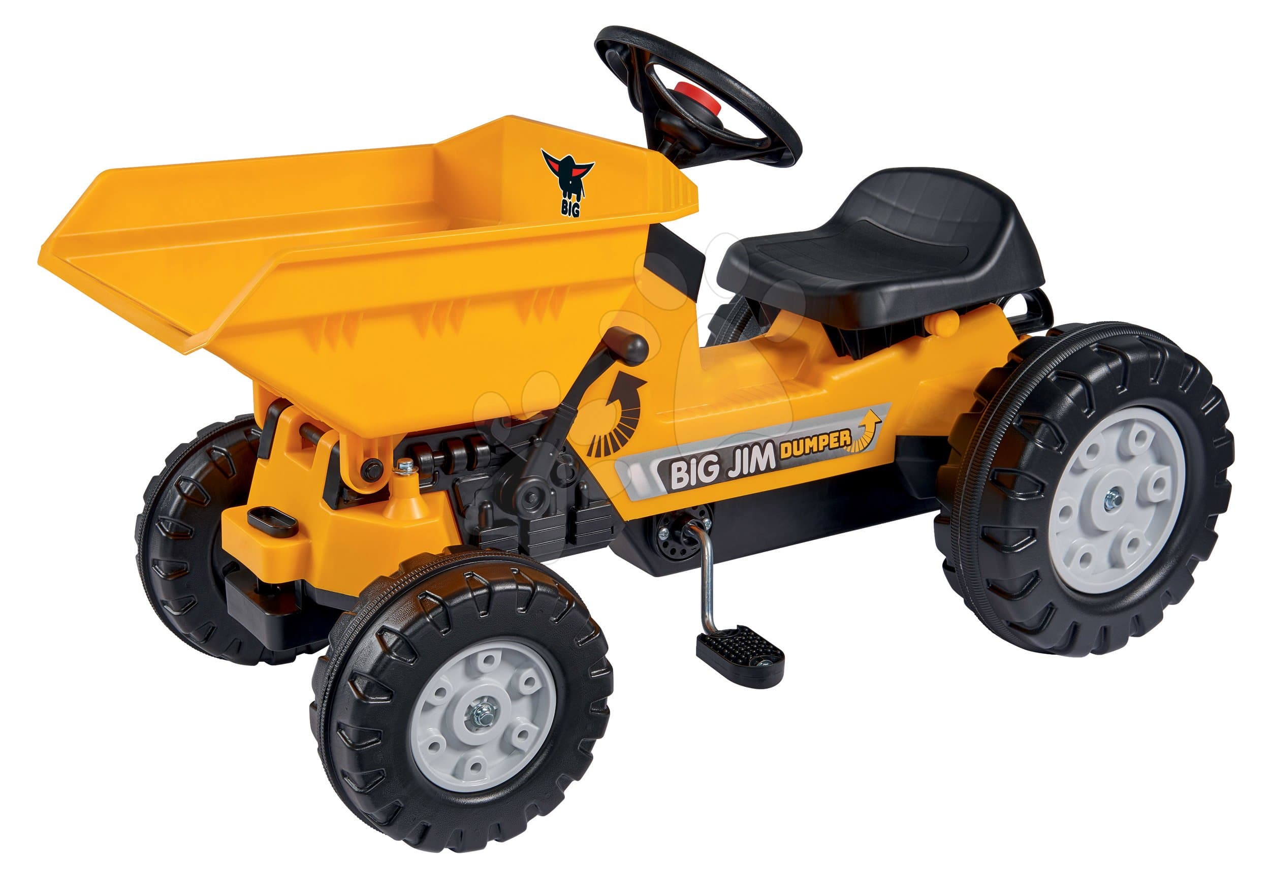 Traktor s vyklápačkou Jim Dumper BIG s pohyblivými časťami na reťazový pohon