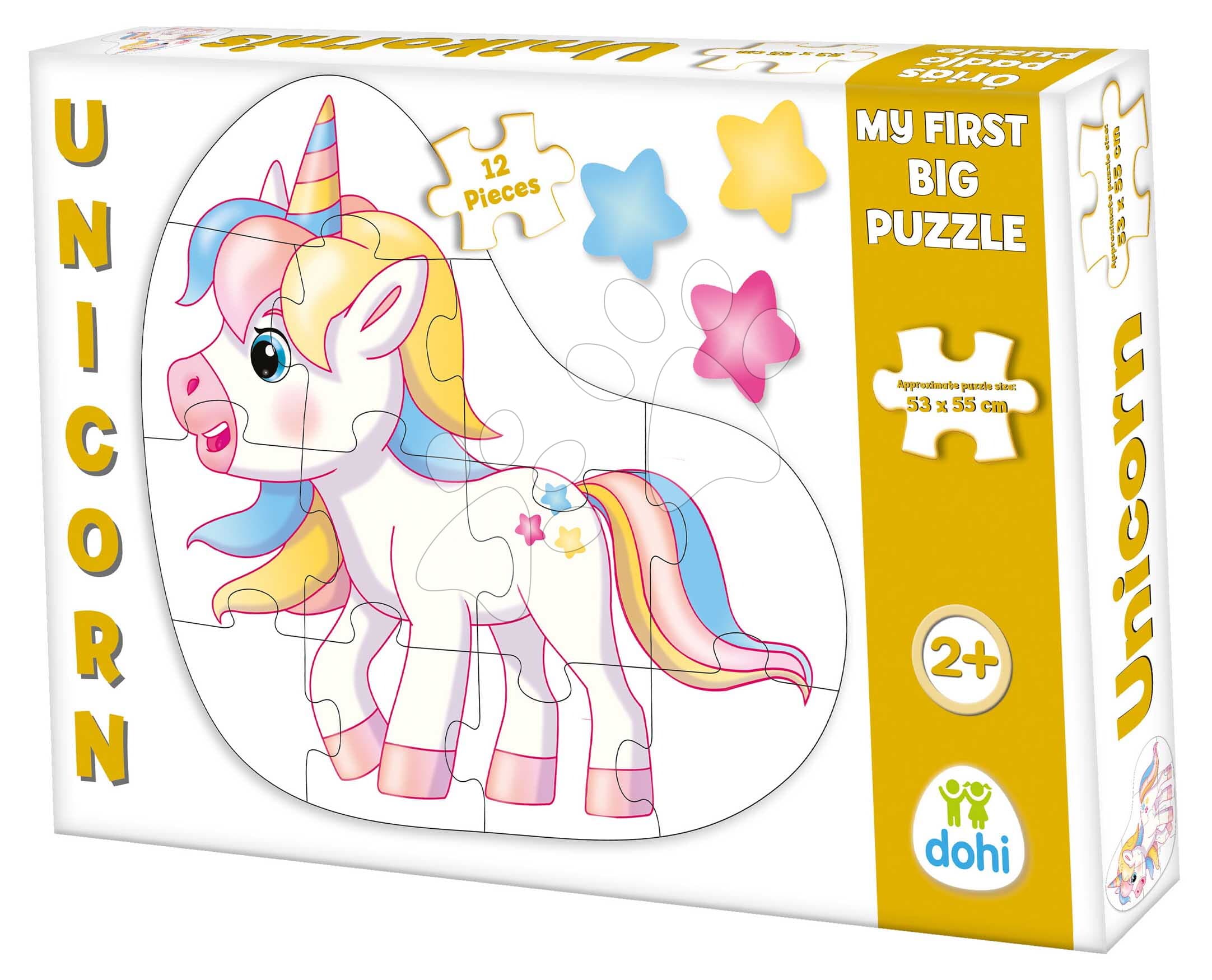 Puzzle podlahové jednorožec Dohány veľké 12 dielov od 24 mes