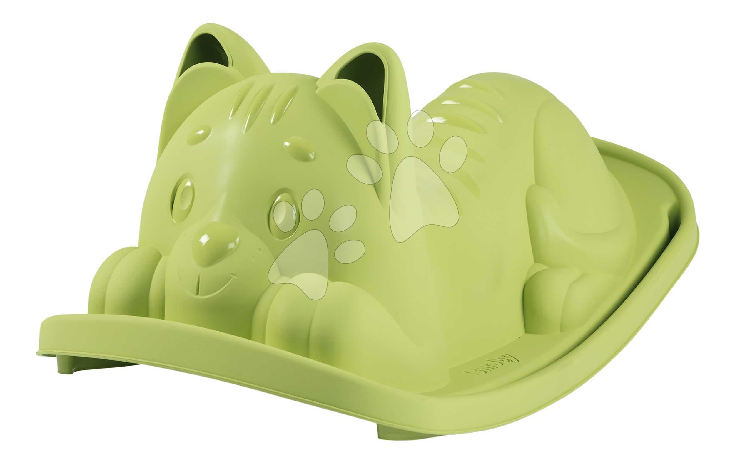 Hojdačka mačka Green Cat Rocker Life Smoby zelená s ergonomickým sedadlom s UV filtrom od 18 mes