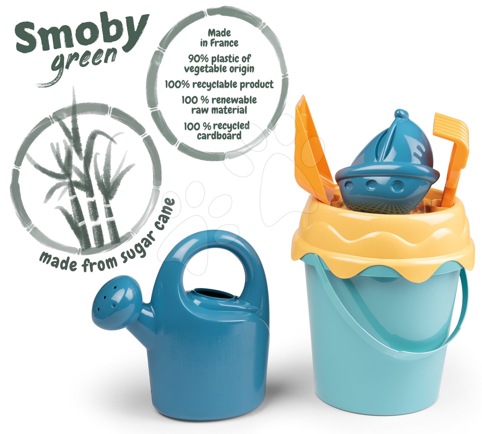 Vedro set z Cukrovej Trstiny BIO Green Smoby vegetable origin 100% recyklovateľné 1
