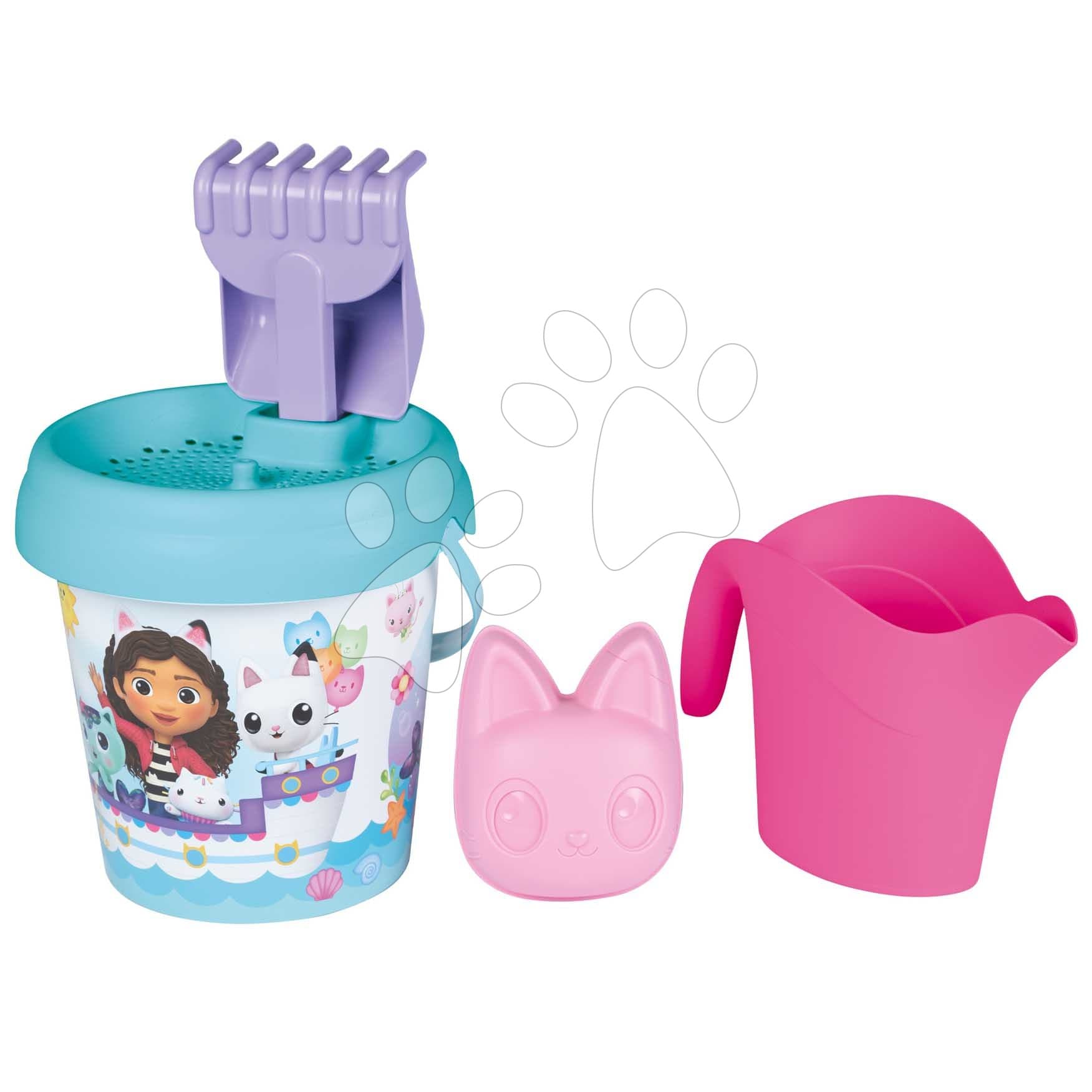 Vedro set Gabby Medium Garnished Bucket Life Smoby s krhlou 6 dielov 18 cm výška od 18 mes 1
