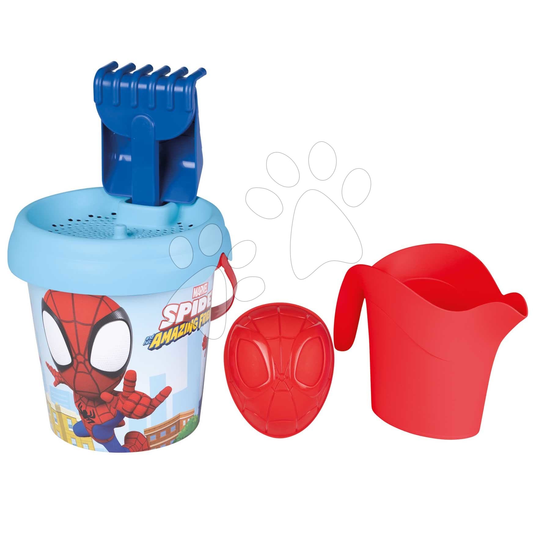 Vedro set Spidey Medium Garnished Bucket Life Smoby s krhlou 6 dielov 18 cm výška od 18 mes 1
