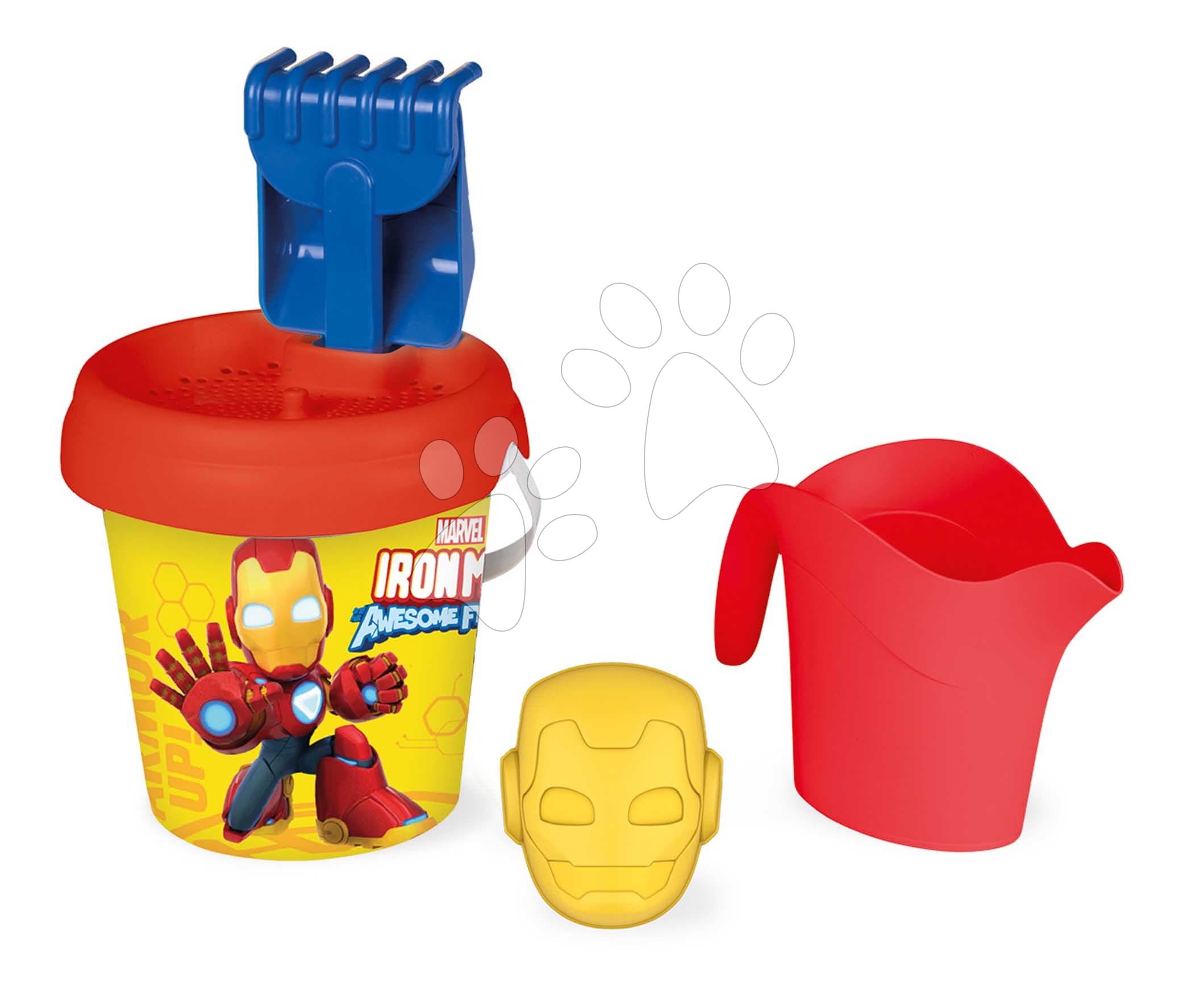 Vedro set Iron Man Medium Garnished Bucket Smoby s krhlou 6 dielov 18 cm výška od 18 mes