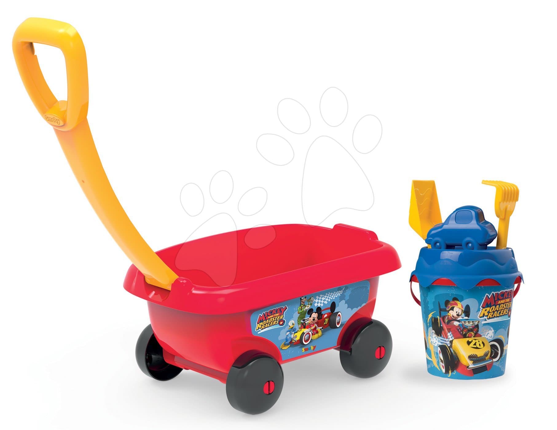 Smoby detský vozík na ťahanie Mickey s vedro setom 867003 1
