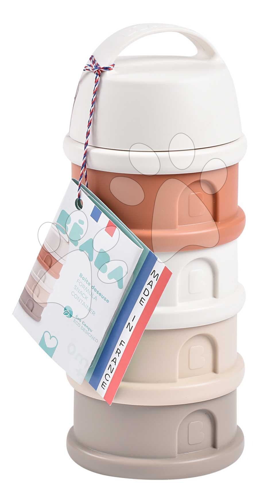 Dávkovač sušeného mlieka Formula Milk Container Cotton White Terracotta Beaba 4 dielny oranžovo-hnedý od 0 mes 1