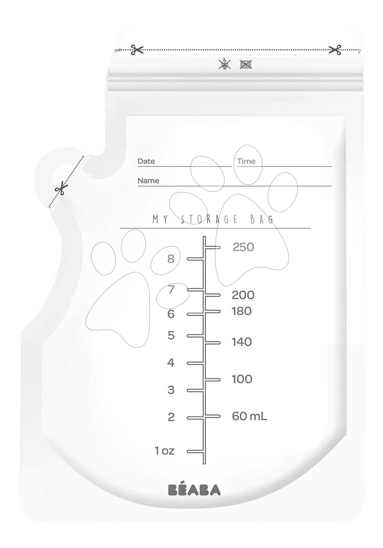 Vrecká na uchovávanie materského mlieka Breast Milk Storage Bags Beaba 250 ml 50 kusov 1