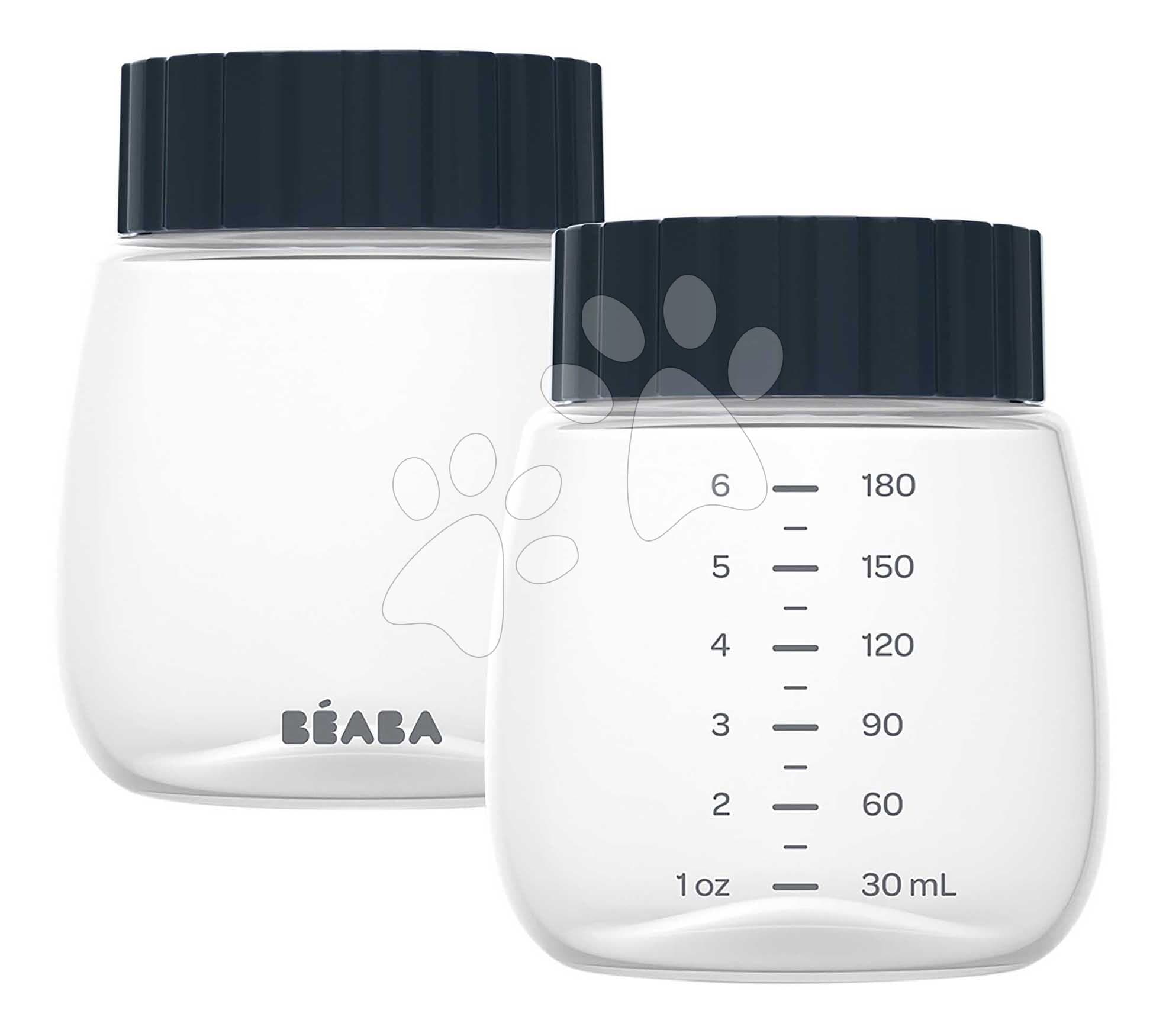 Fľaše na materské mlieko Collection and Storage Bottles for Double and Single Breast Pumps Beaba vhodná do mrazničky 2 kusy 2x180 ml 1