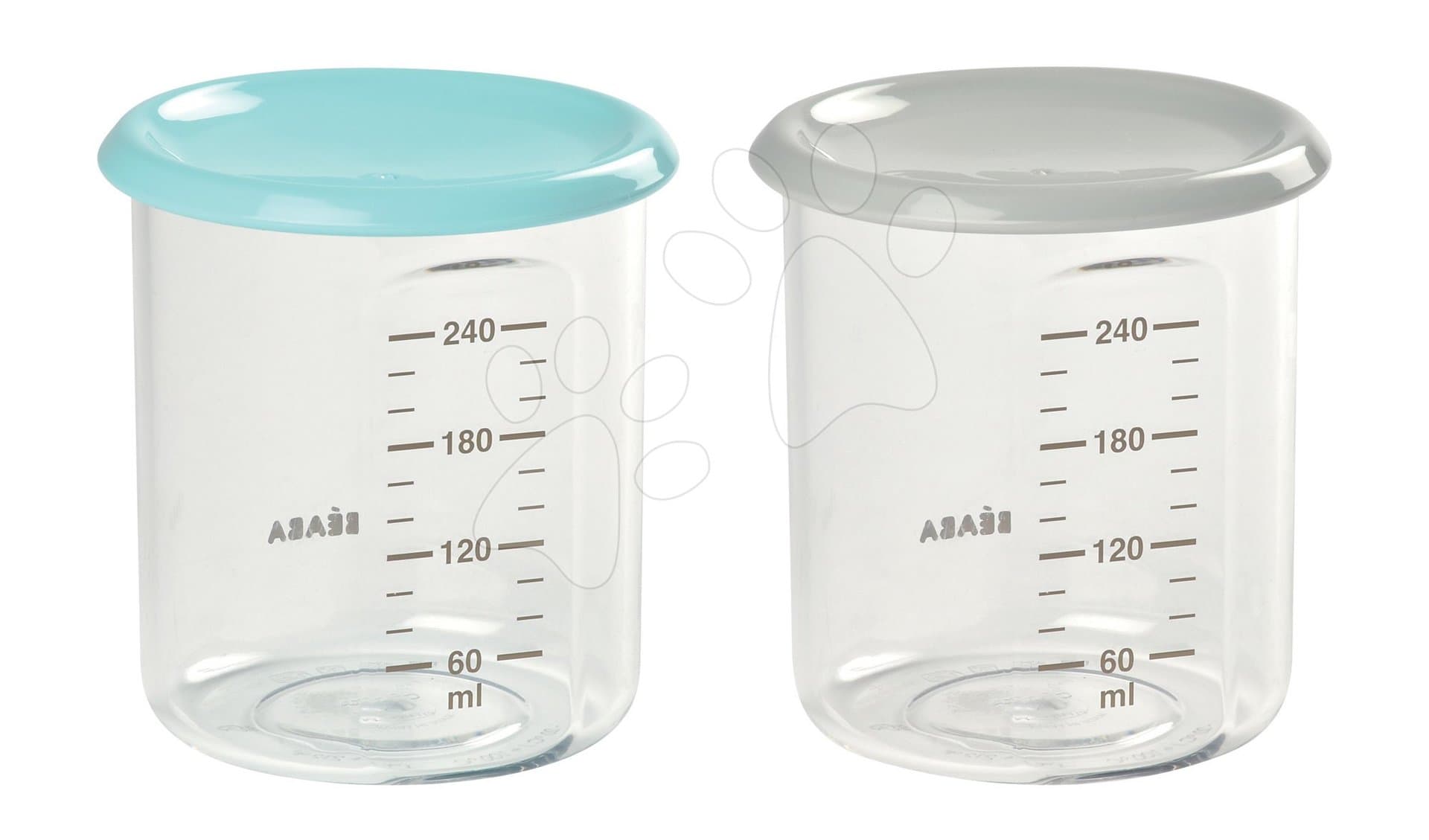 Beaba set 2 dóz na jedlo Maxi Portion 2x240 ml 912714 bledomodrá a bledozelená 1