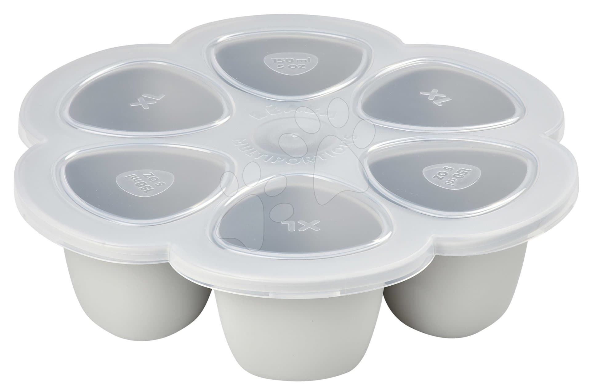 Multidávkovač na jedlo Light Mist Beaba silikónový 6x150 ml šedý od 0 mes 1
