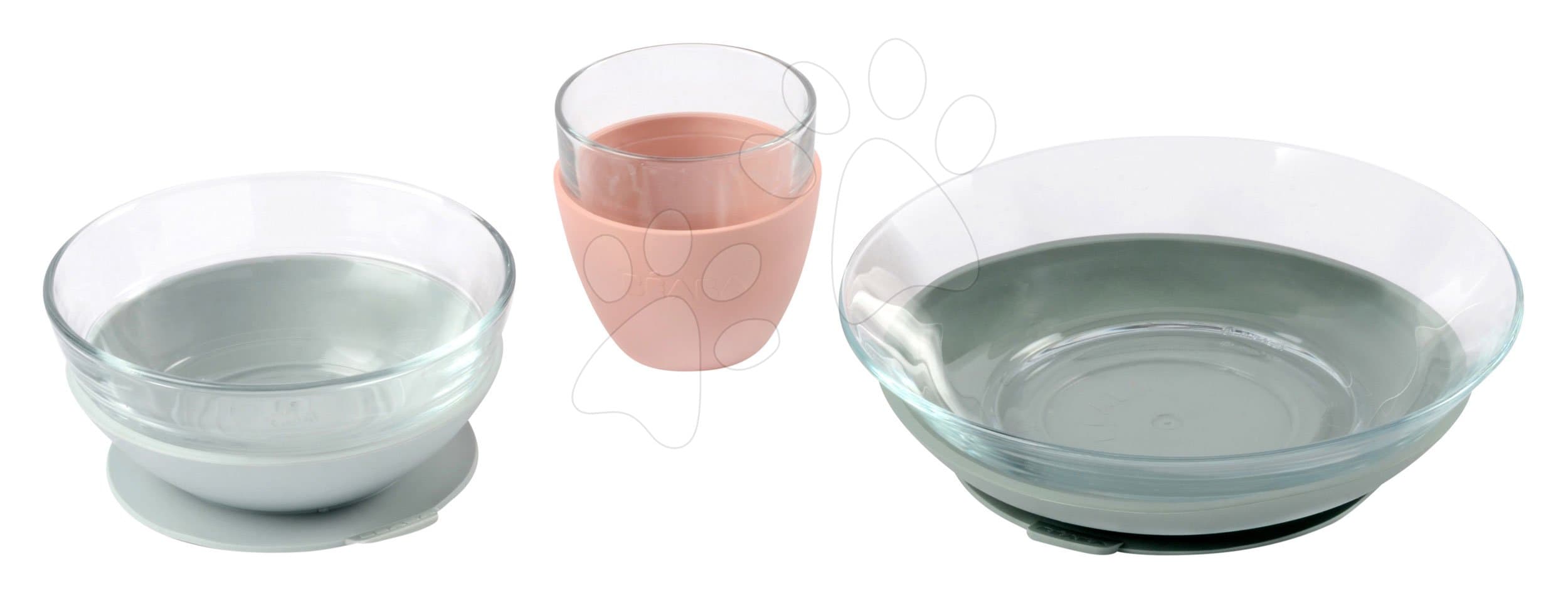 Jedálenská súprava zo skla Duralex Eucalyptus Glass Meal Beaba z vysokokvalitného temperovaného materiálu od 4 mes 1