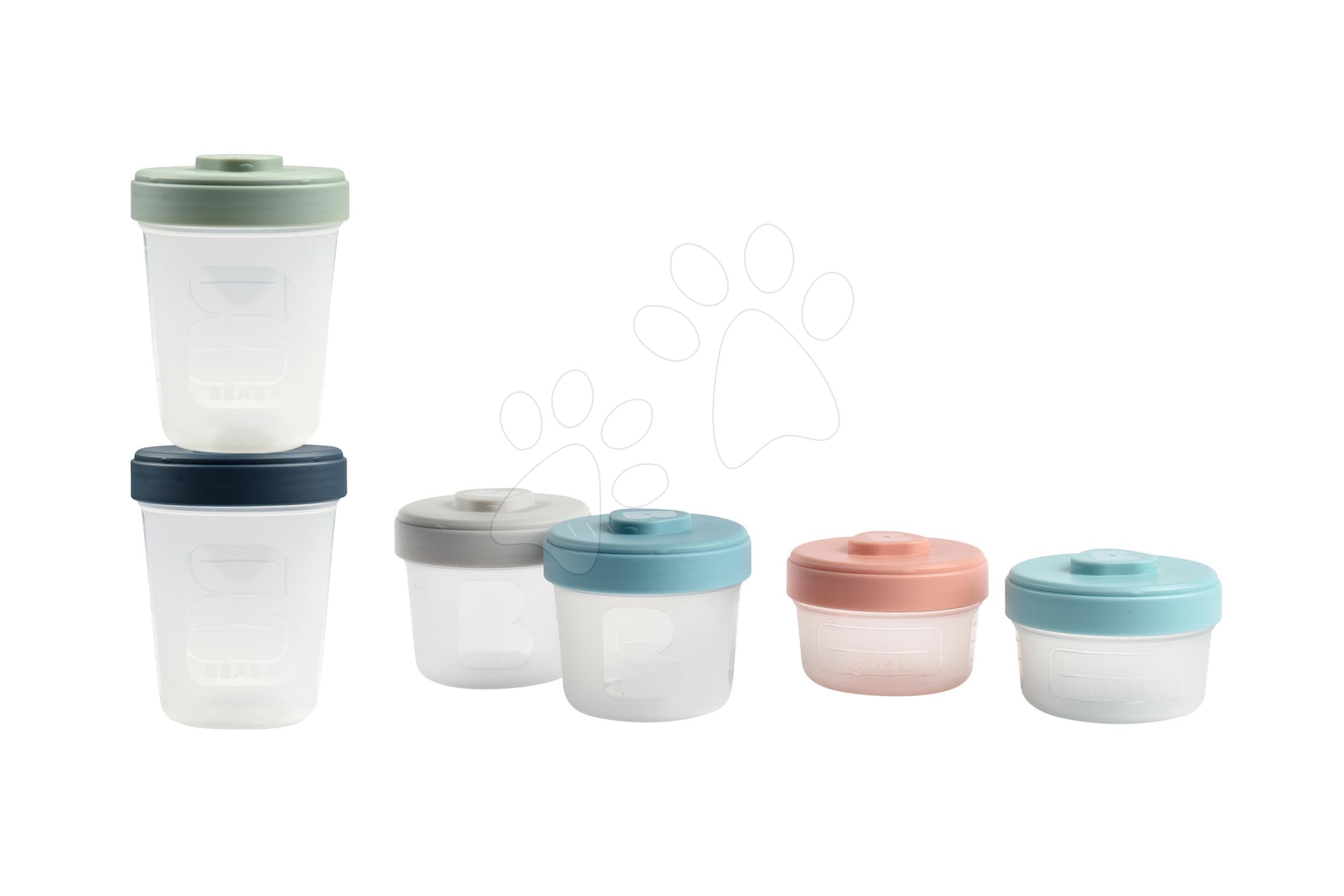 Set 6 dóz na jedlo Beaba Pro Food Storage 6 clip 2x90ml + 2x150 ml + 2x250 ml 1