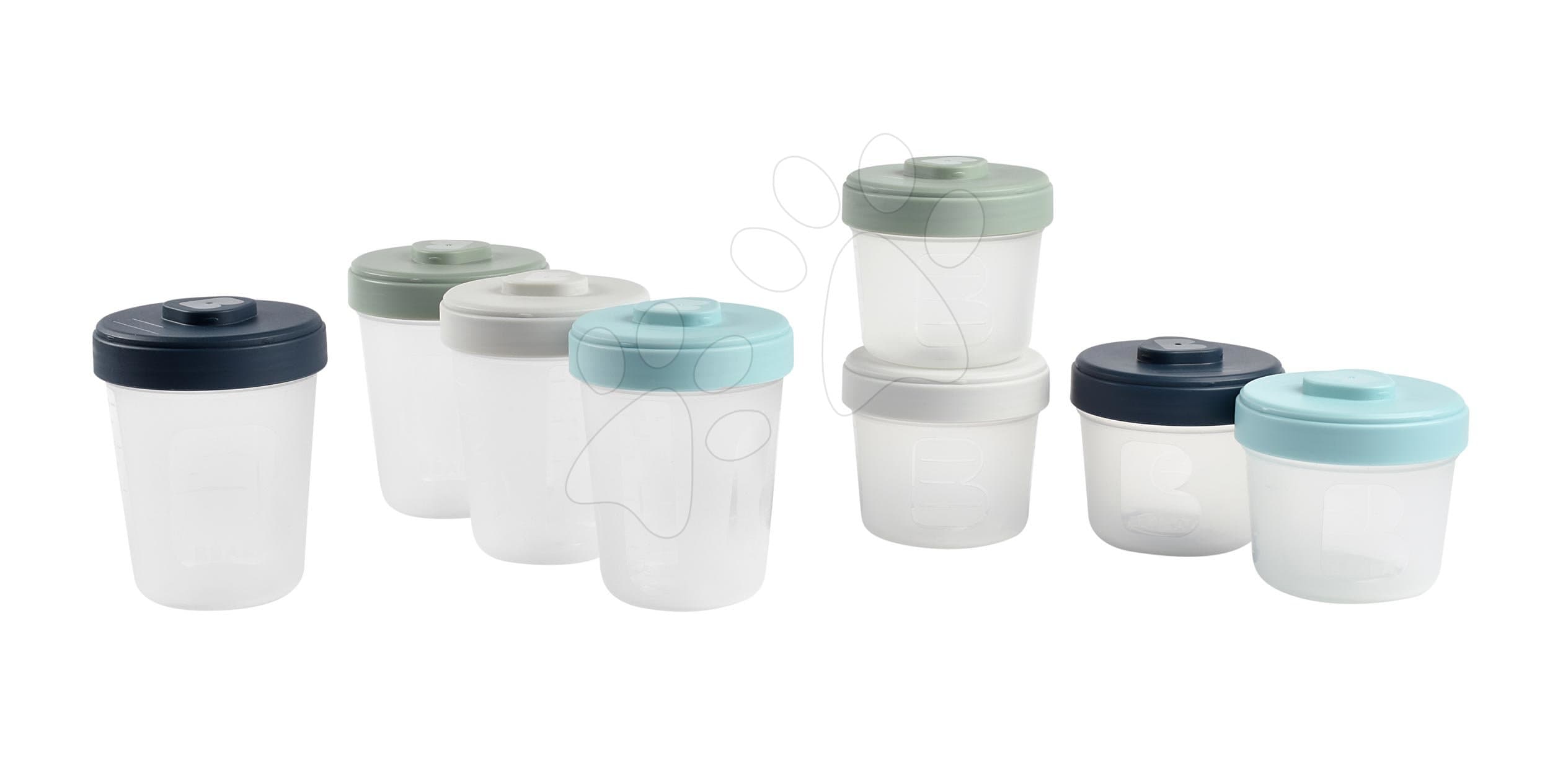 Set 8 dóz na jedlo Beaba Toddler Food Storage 8 clip 4x250 ml + 4x150ml 1