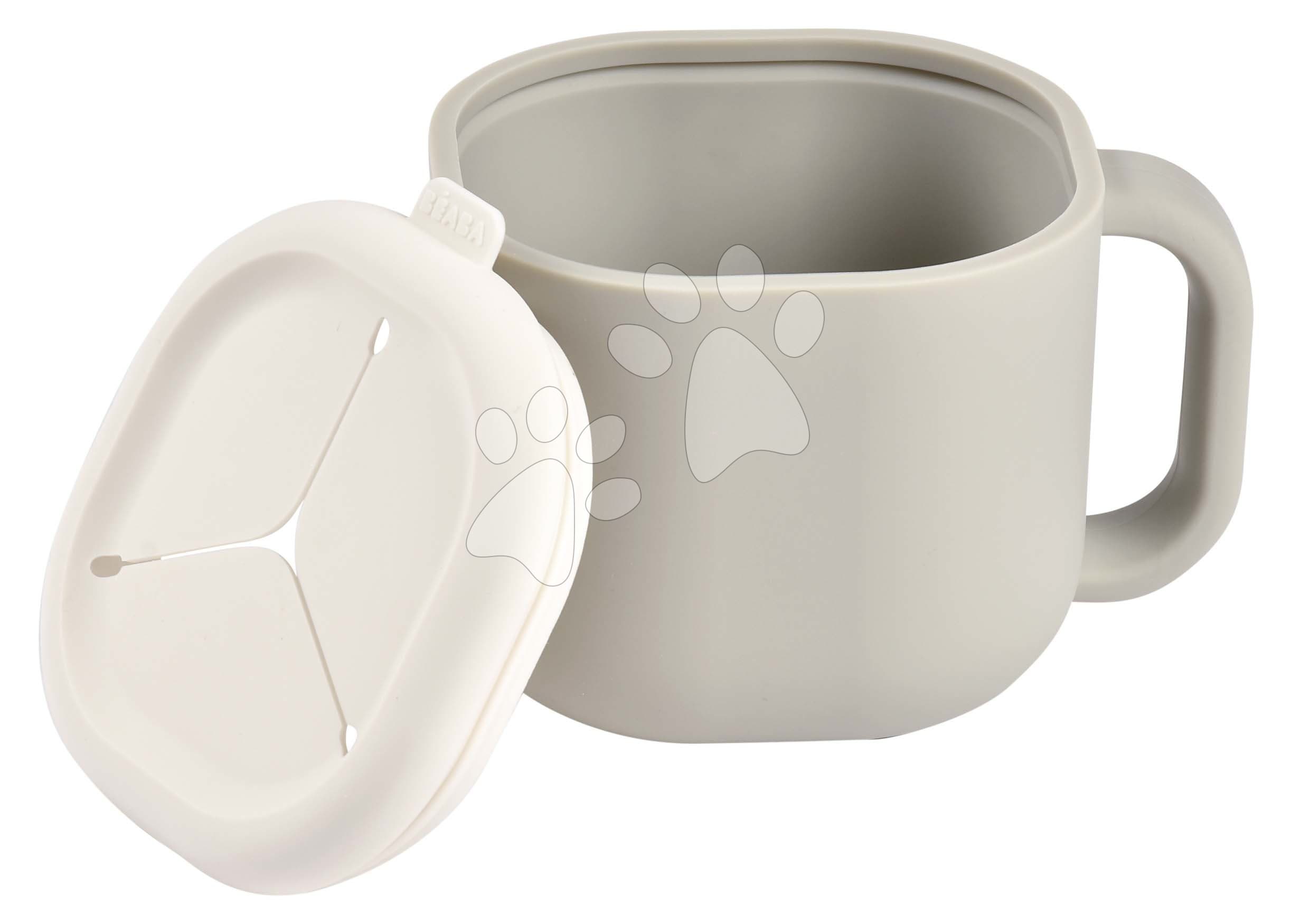 Hrnček pre bábätká Pick 'n' Snack Silicone Snack Sup Beaba Velvet Grey na učenie sa jesť sivý od 10 mes 1