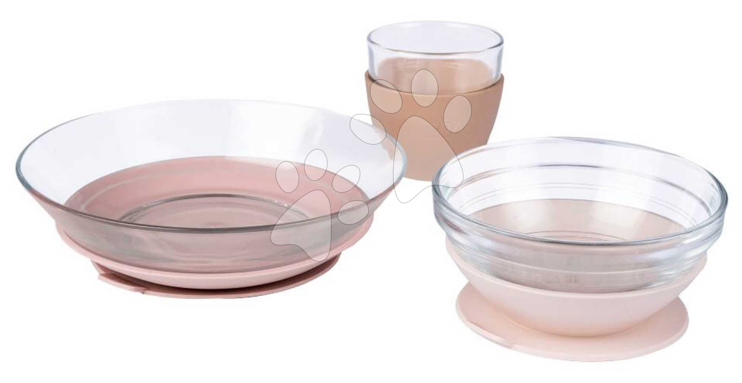 Jedálenská súprava zo skla Duralex Glass Meal Set Cotton Candy Beaba z vysokokvalitného temperovaného materiálu od 4 mes