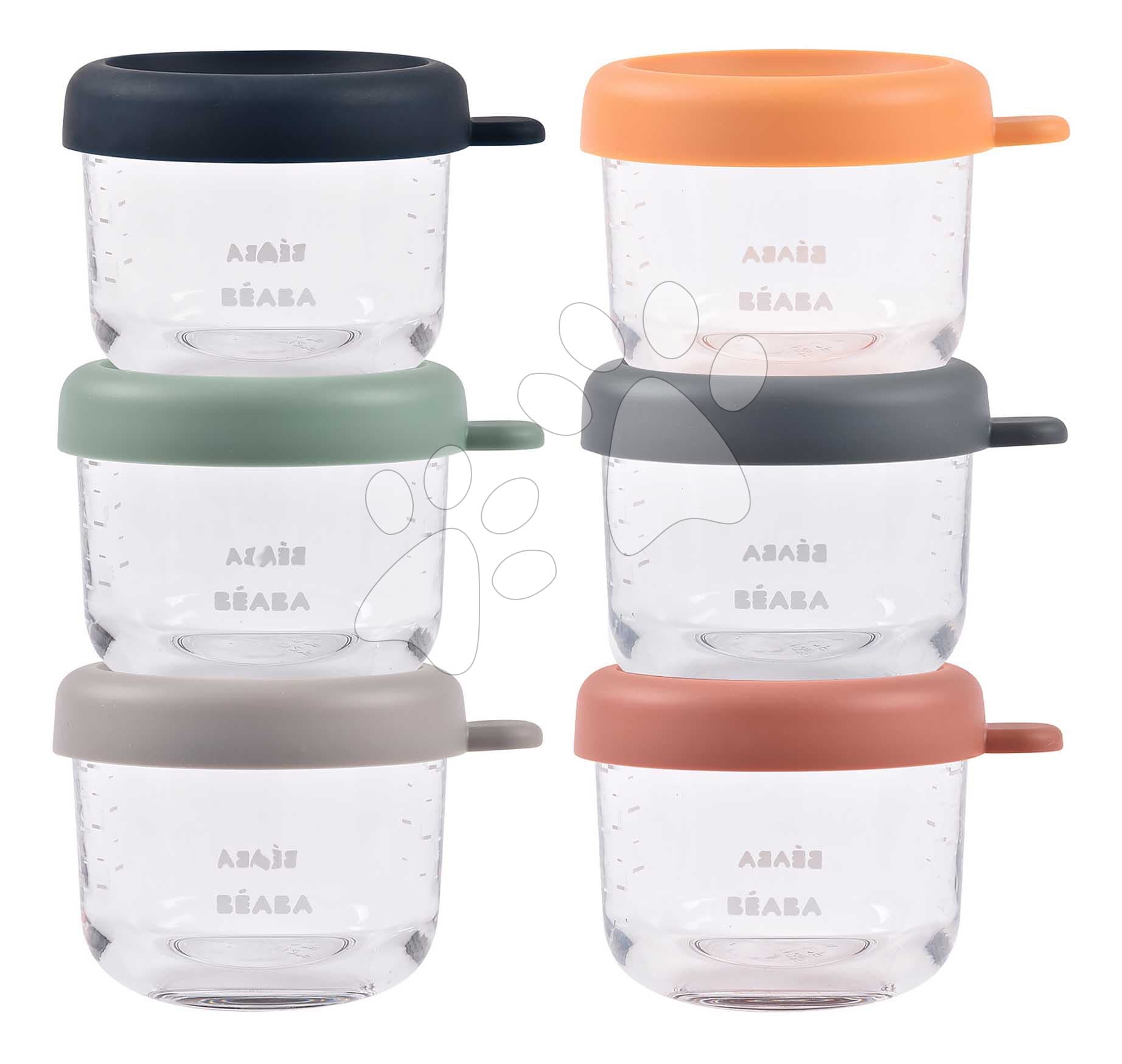 Sada dóz na jedlo Sunrise Color Mix Beaba 150 ml 6 kusov z kvalitného skla 1