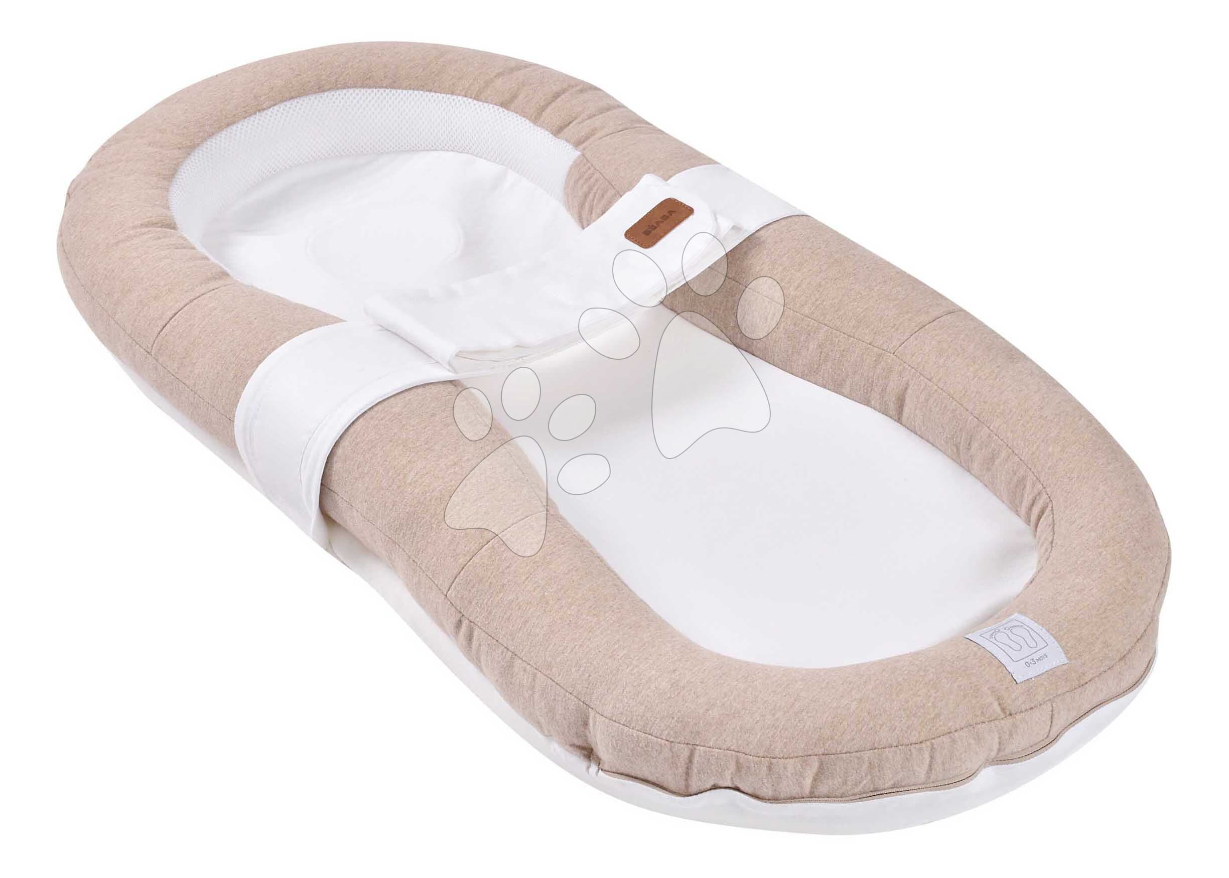 Hniezdo pre bábätká Cocoony Heather Clay Beaba z ultra mäkkého textilu s vyvýšenými okrajmi hnedé od 0-3 mes 1