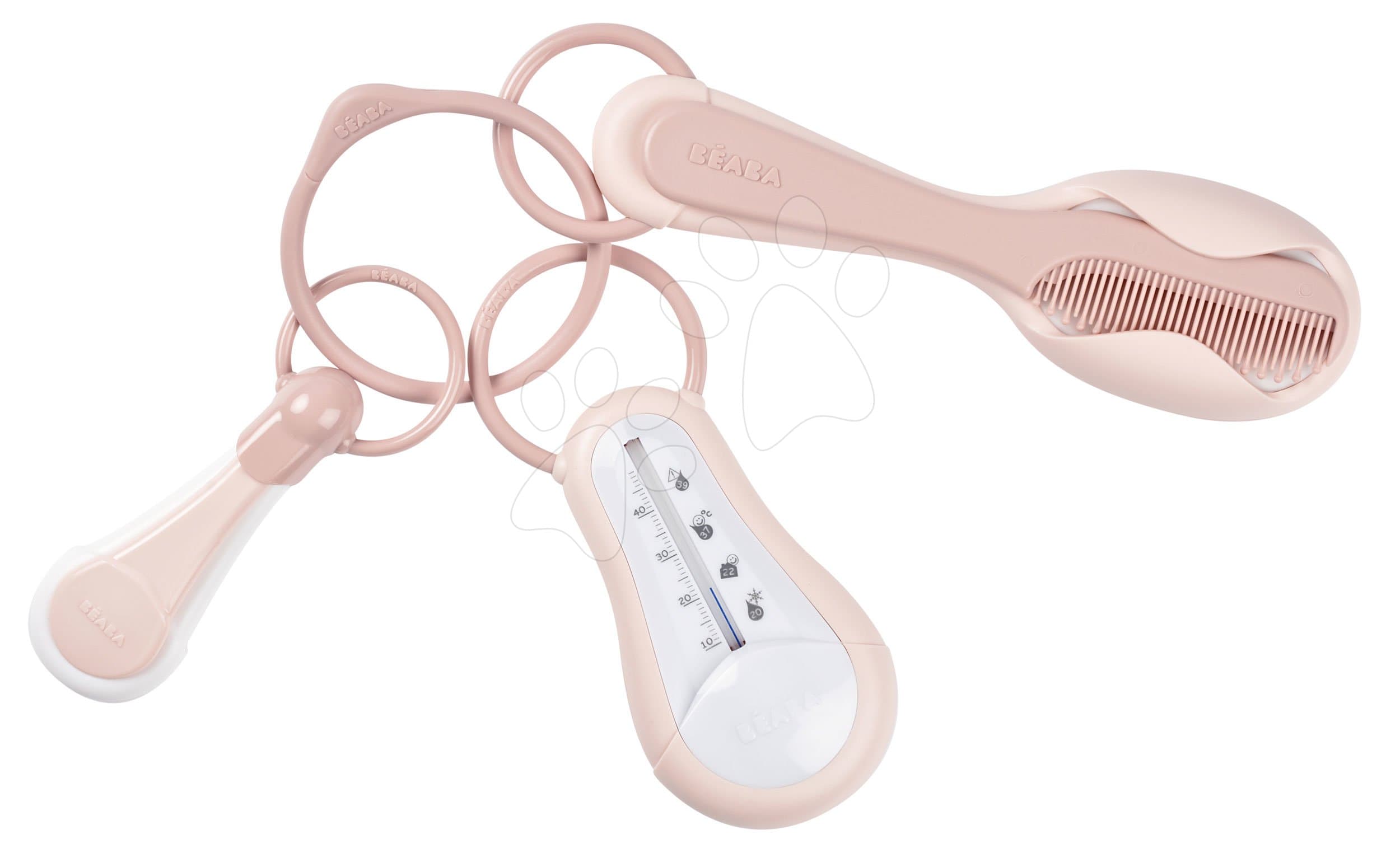 Toaletná sada pre bábätko Personal care Beaba Baby Old Pink hrebeň/kefa, klieštiky na nechty, teplomer 1