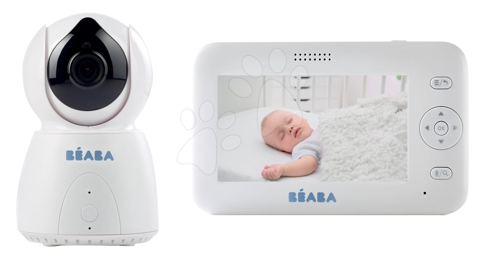 Elektronická opatrovateľka Zen + Video Baby Beaba s panoramatickým a infračerveným nočným videním od 0 mesiacov 1