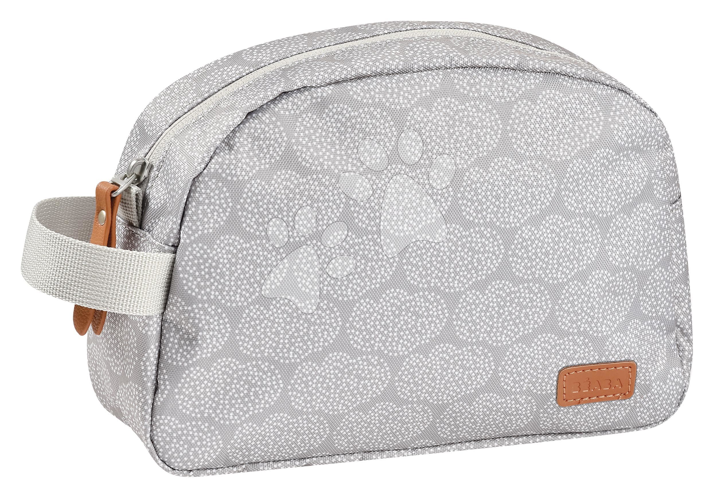 Kozmetická taštička Toiletry Pouch Beaba Tiny Dots so zipsom sivá s bodkami 1