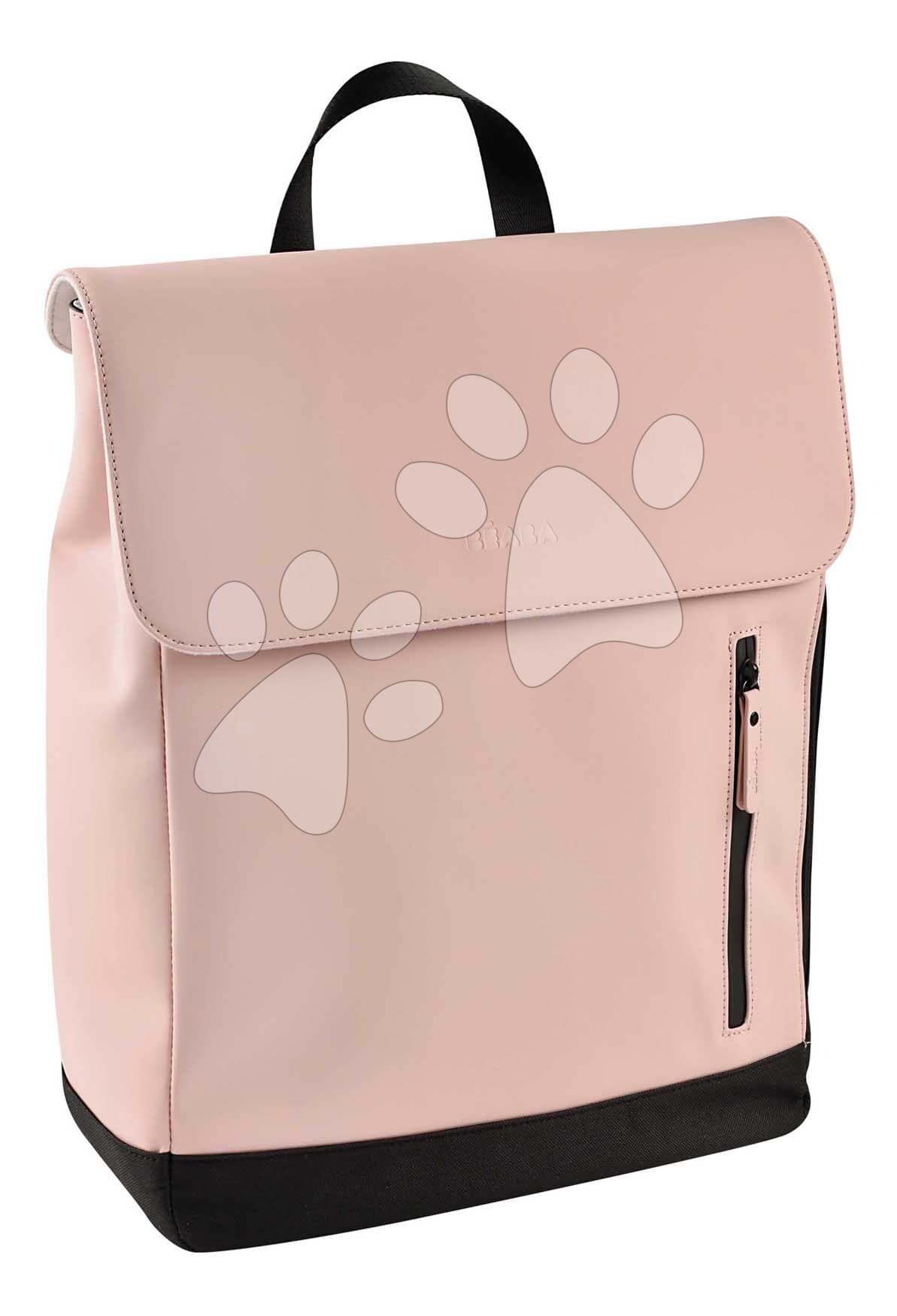 Prebaľovací batoh Oslo Changing Bag Vintage Rose Beaba vodeodolný s prebaľovacou podložkou a popruhmi ku kočíku ružový 1