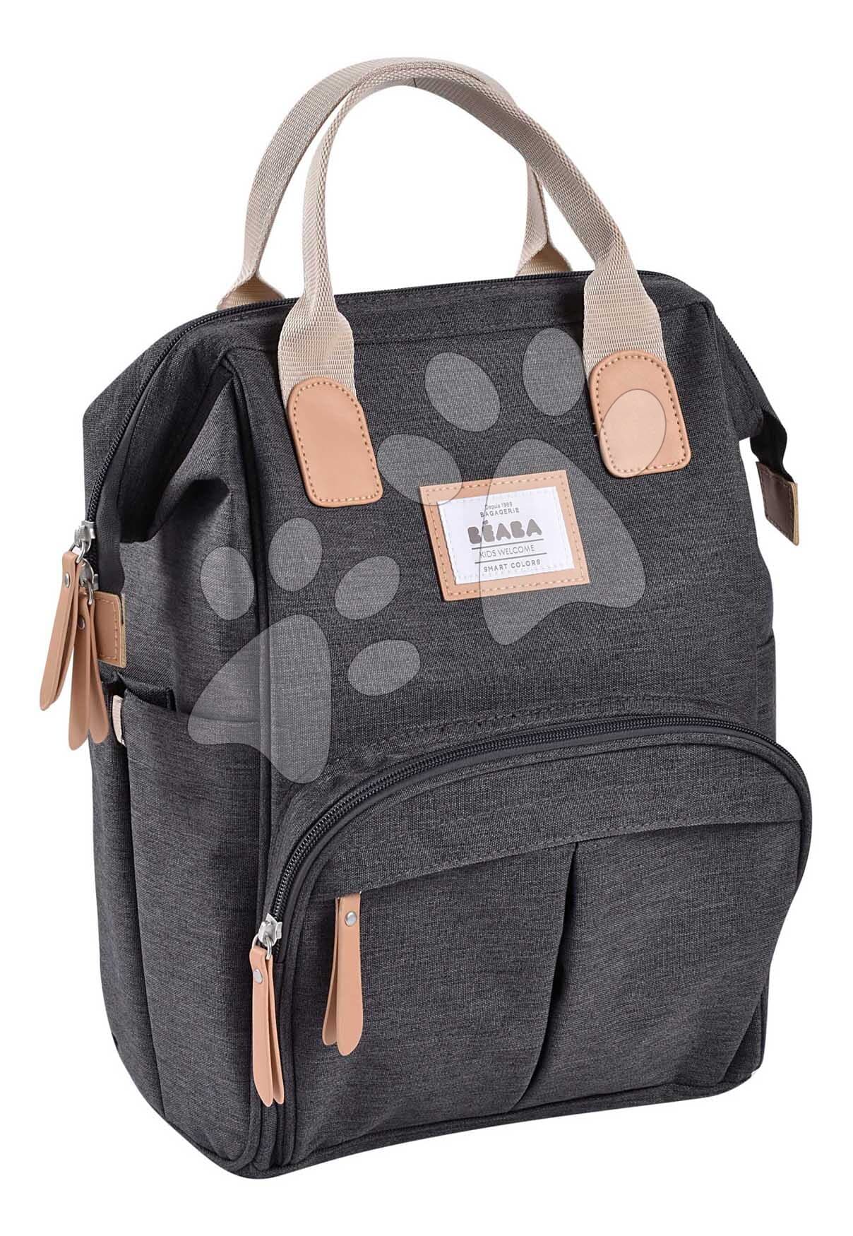 Prebaľovací batoh Wellington Changing Bag Dark Heather Grey Beaba s prebaľovacou podložkou sivý 1