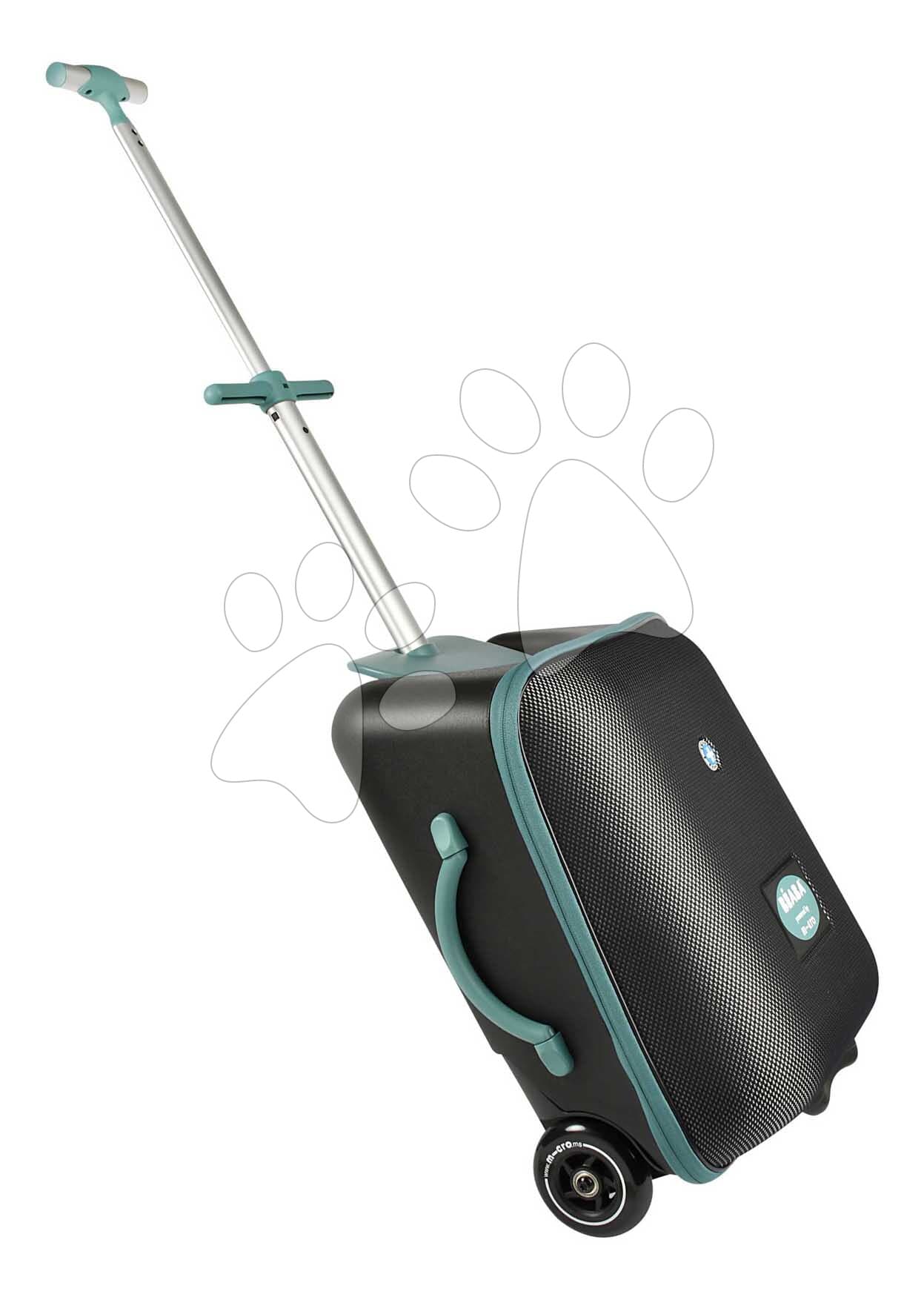 Kufor na kolieskach so sedátkom pre dieťa Travel Case Eazy Luggage Beaba 2v1 s prídavnými kolieskami pre stabilitu 22 l nosnosť až 100 kg čierny 1