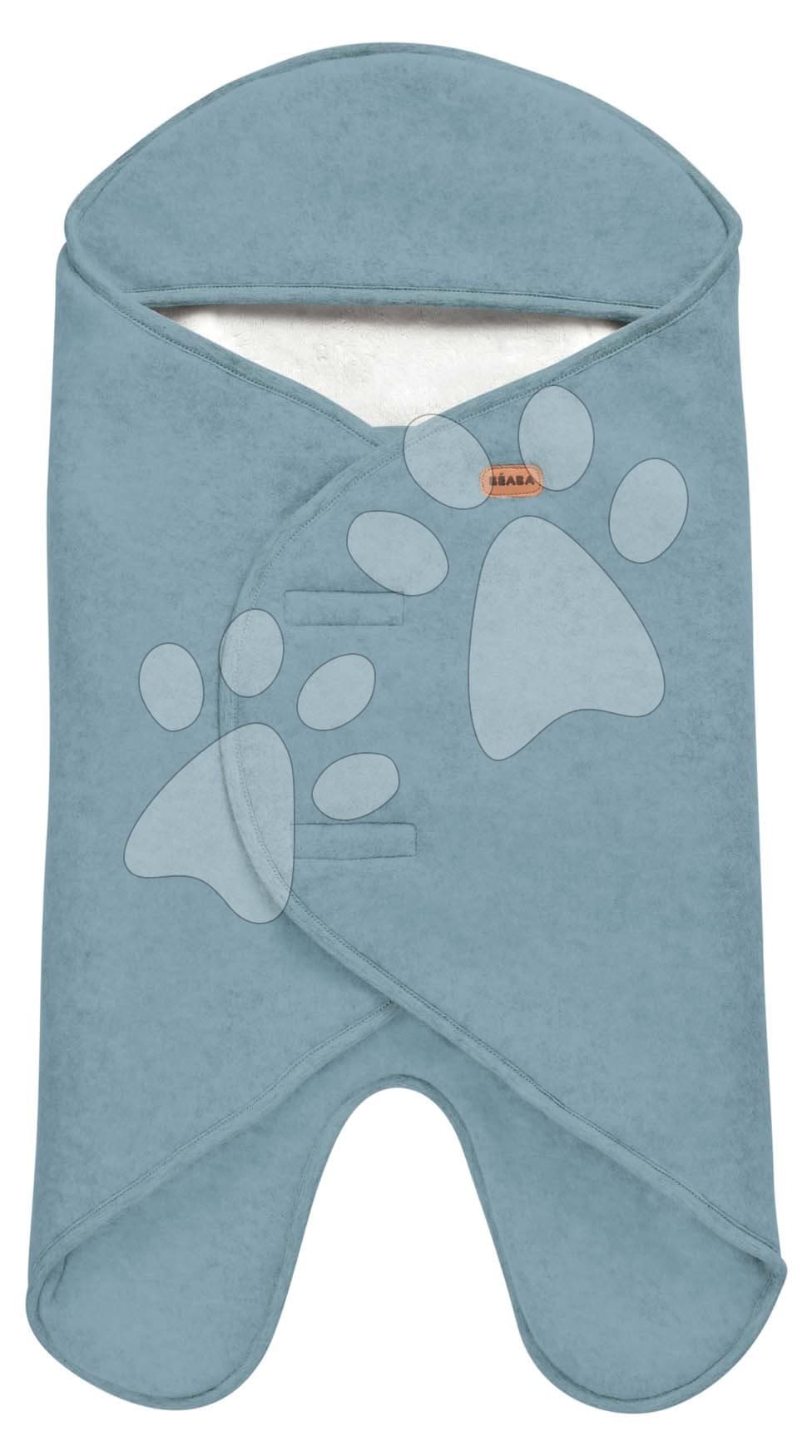 Zavinovačka Babynomade® Double Fleece Beaba Baltic Blue White dvojvrstvová extra teplá modrá od 0-6 mes 1