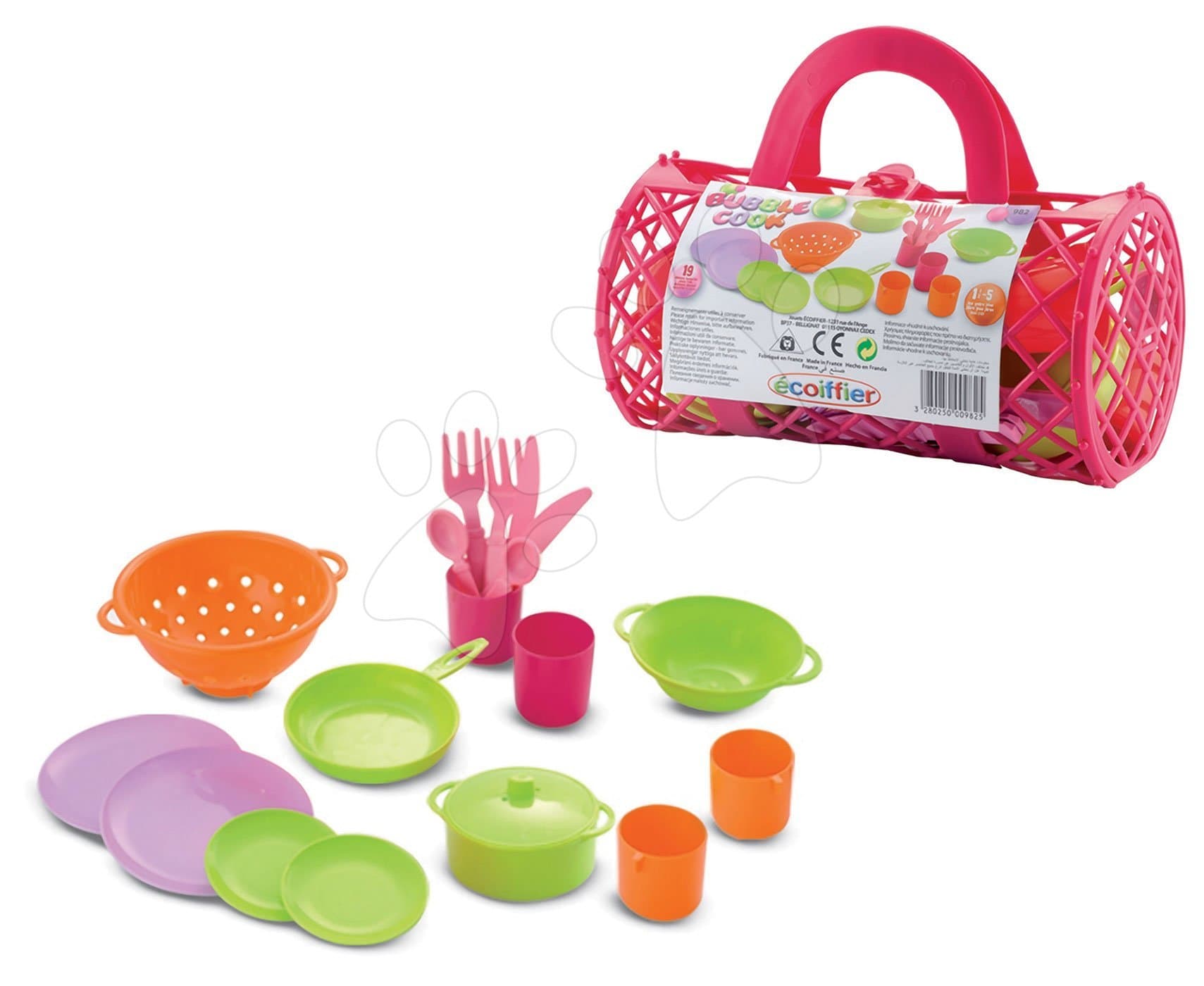 Écoiffier detský obedový set Bubble Cook 982 ružový 1