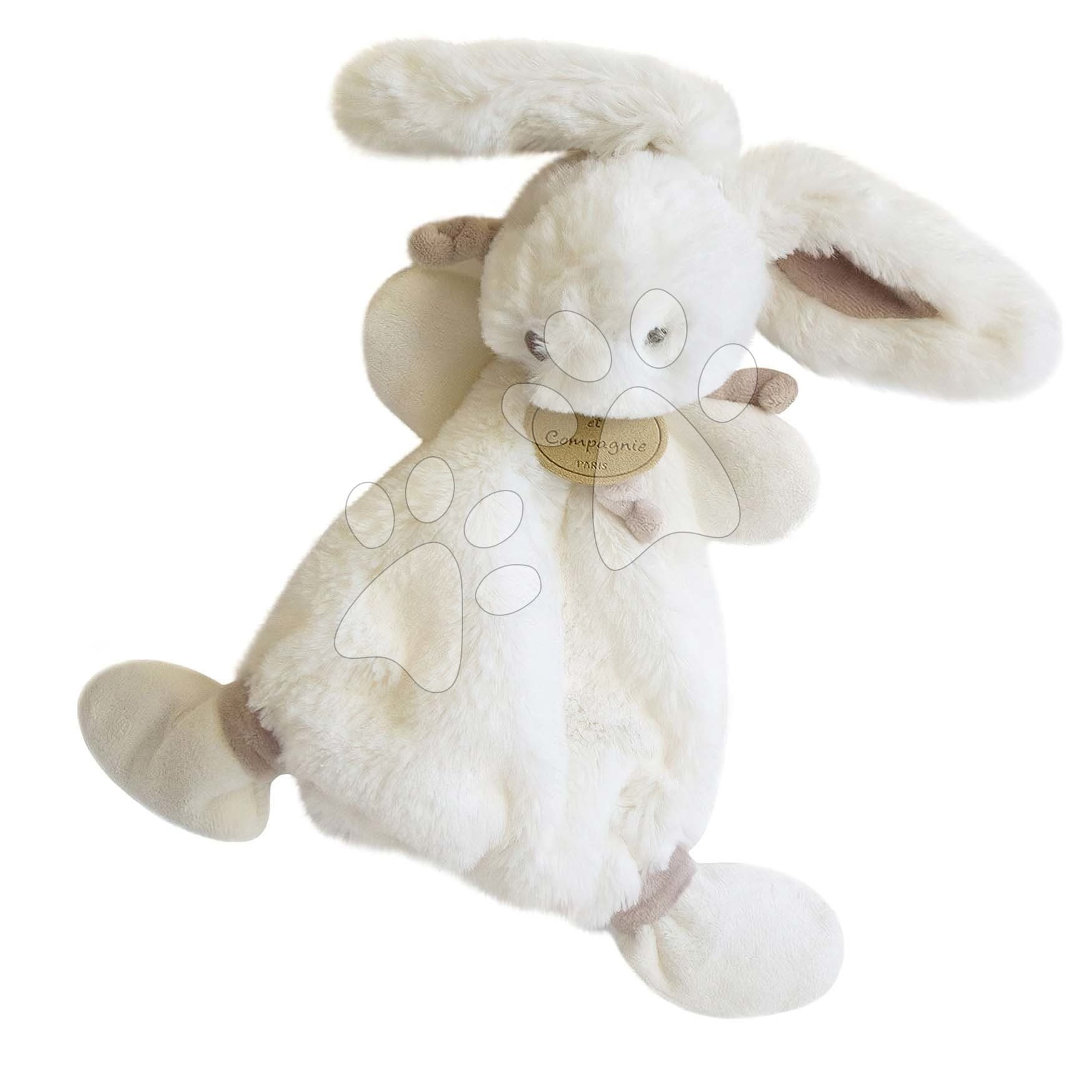 Plyšový zajačik na maznanie Bunny Bonbon Doudou et Compagnie béžový 26 cm v darčekovom balení od 0 mes 1