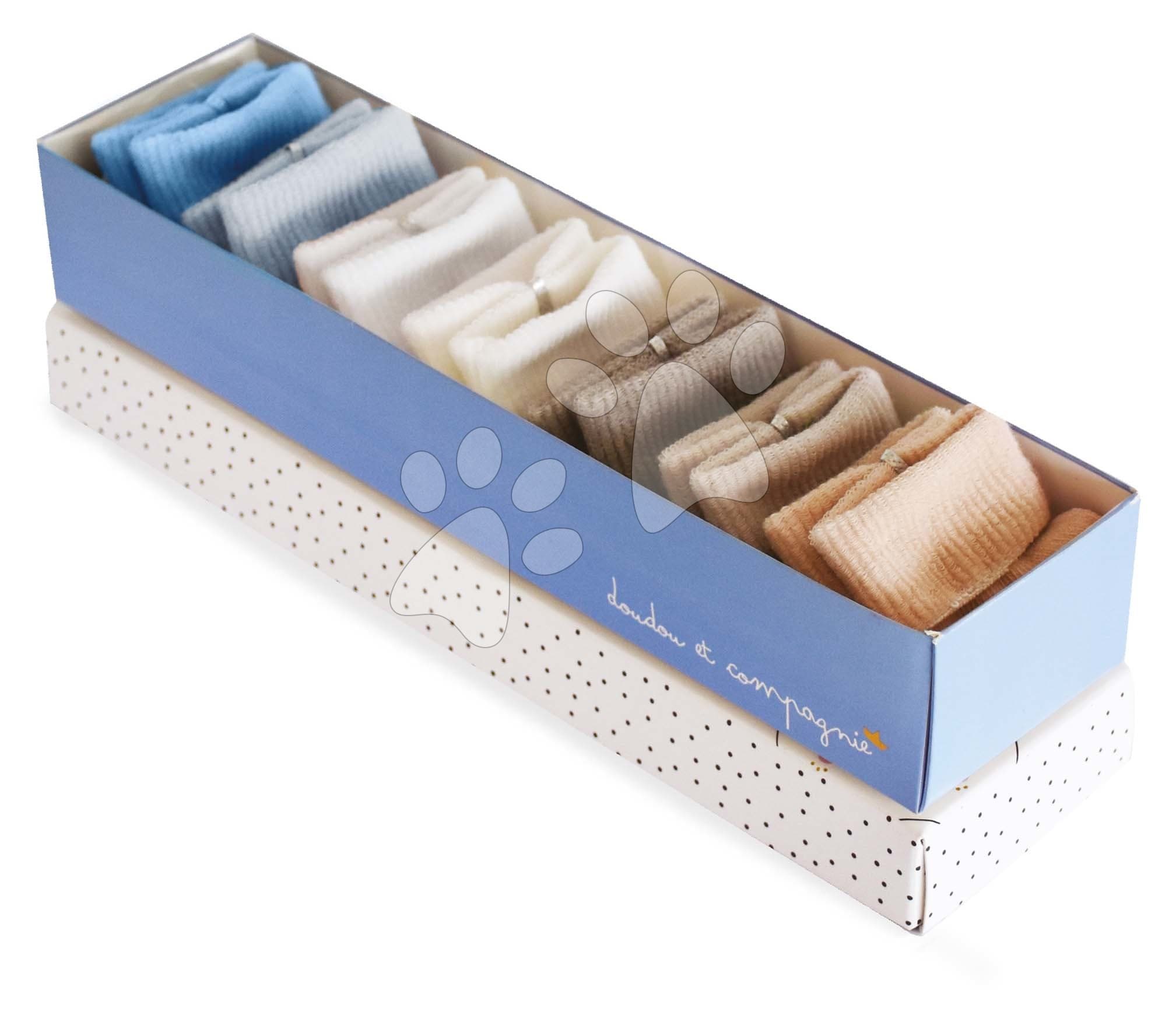 Ponožky pre bábätko Weekly Socks Doudou et Compagnie béžovo-modré 7 párov od 0-6 mes 1