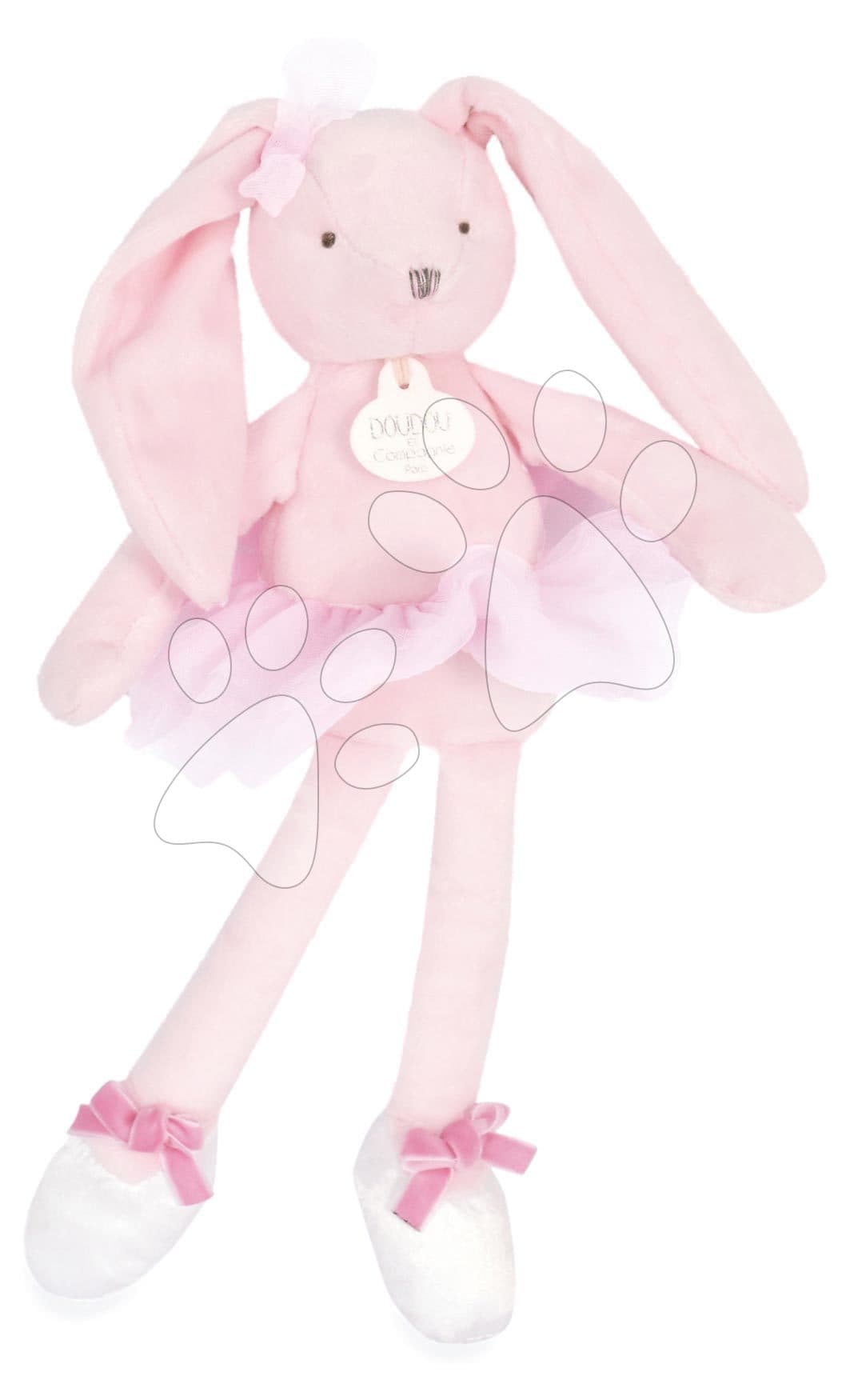 Plyšová bábika zajačik Bunny My Doudou Ballerine Doudou et Compagnie ružová 30 cm v darčekovom balení od 0 mes 1